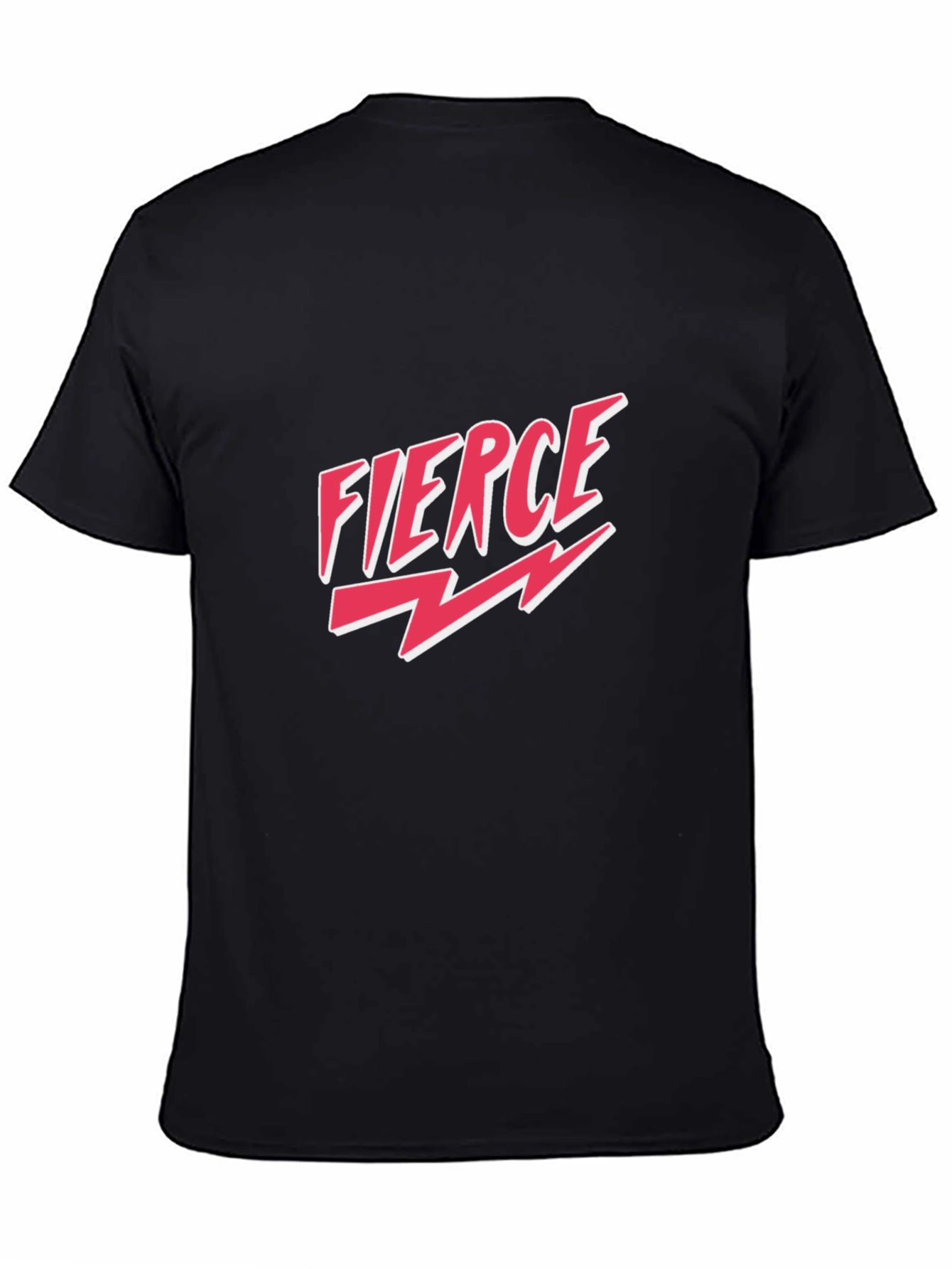 Fierce Graphic Tee - Bold Black Cotton T-Shirt