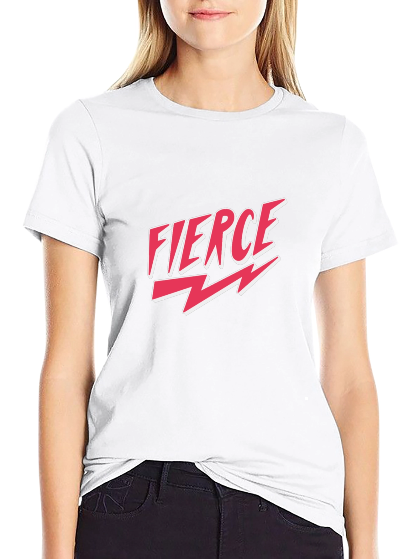 Fierce Graphic Tee - Bold Black Cotton T-Shirt