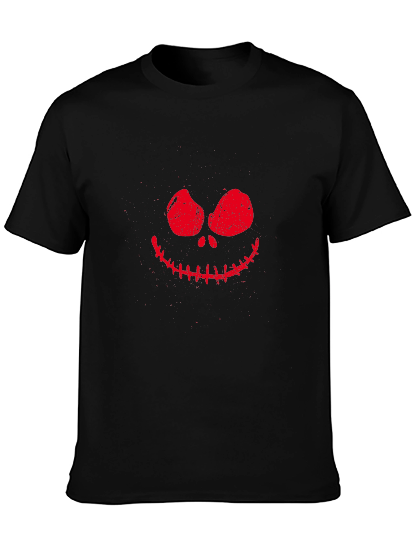 Spooky Smile Graphic Tee - Halloween Black T-Shirt