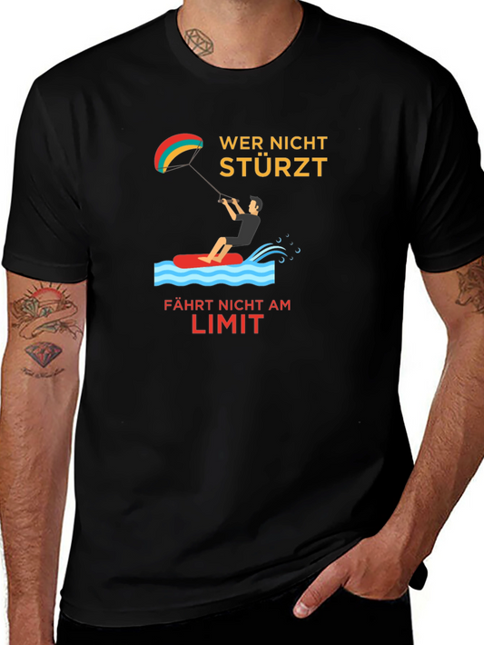 Kitesurfing Tee -  Wer Nicht Stürzt Design