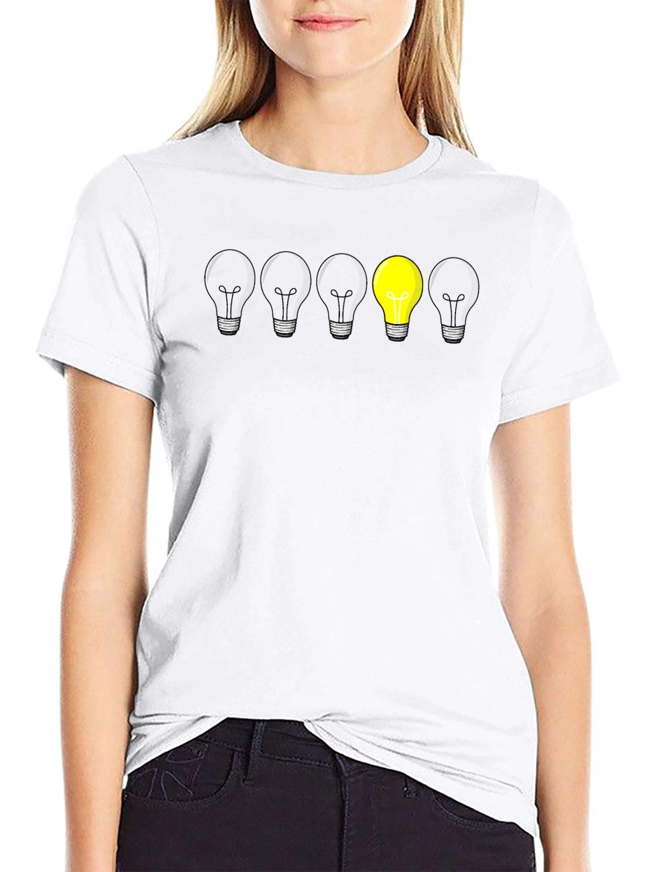 Unique Lightbulb Graphic Tee - Be Different!