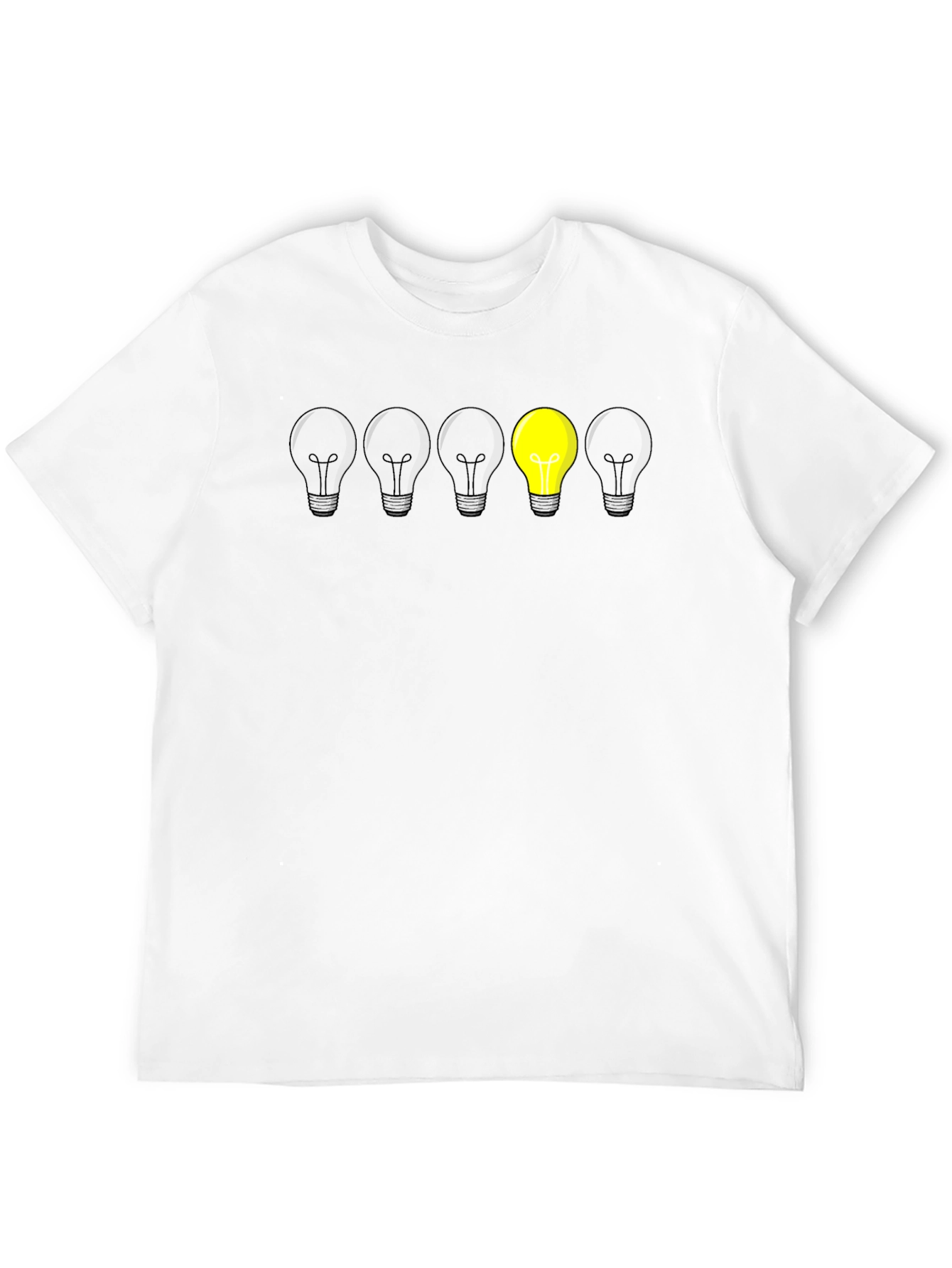Unique Lightbulb Graphic Tee - Be Different!