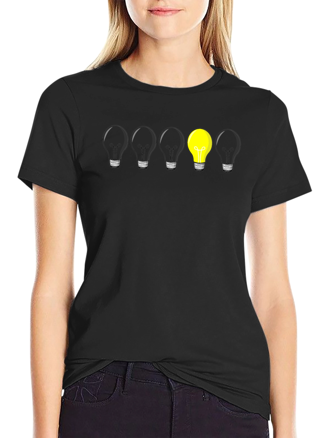 Unique Lightbulb Graphic Tee - Be Different!