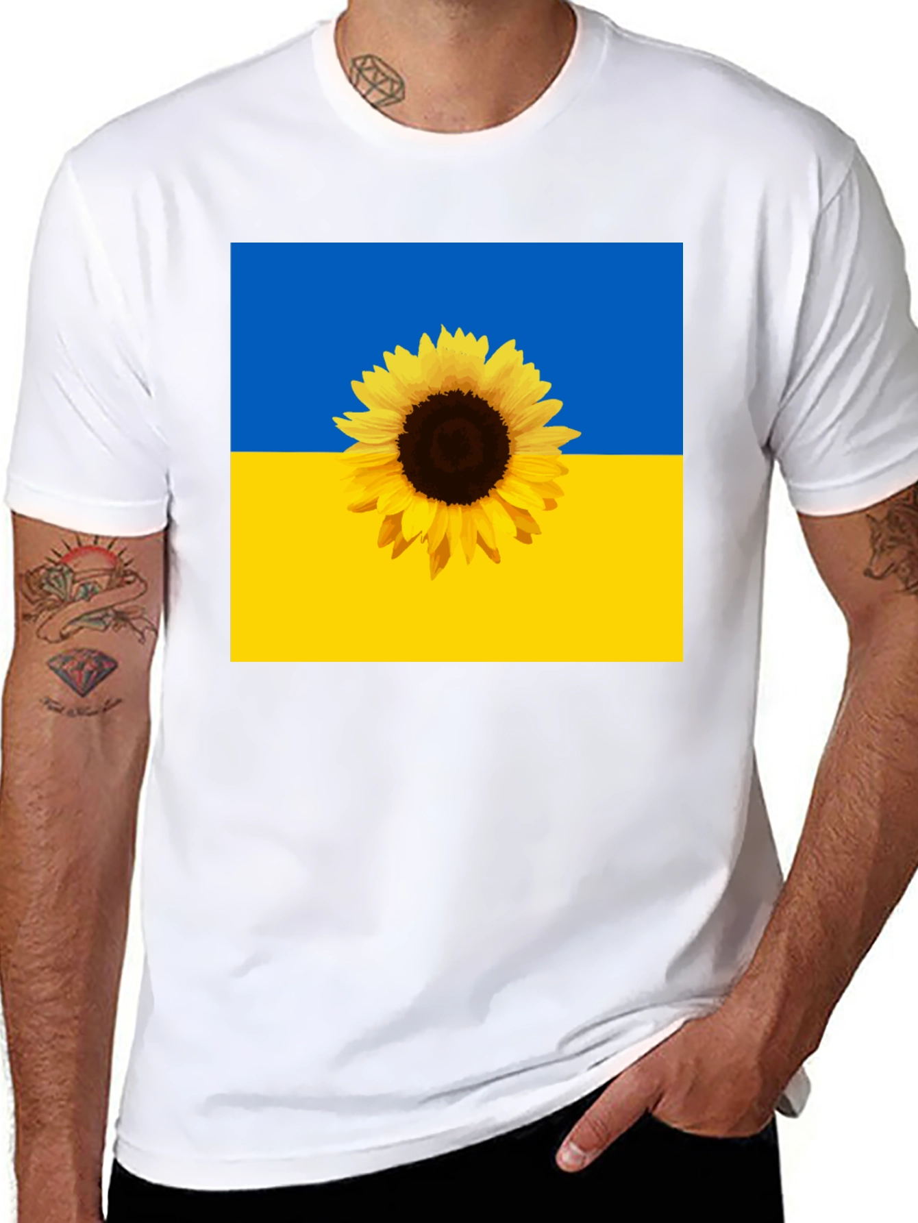 Ukraine Flag Sunflower T-Shirt