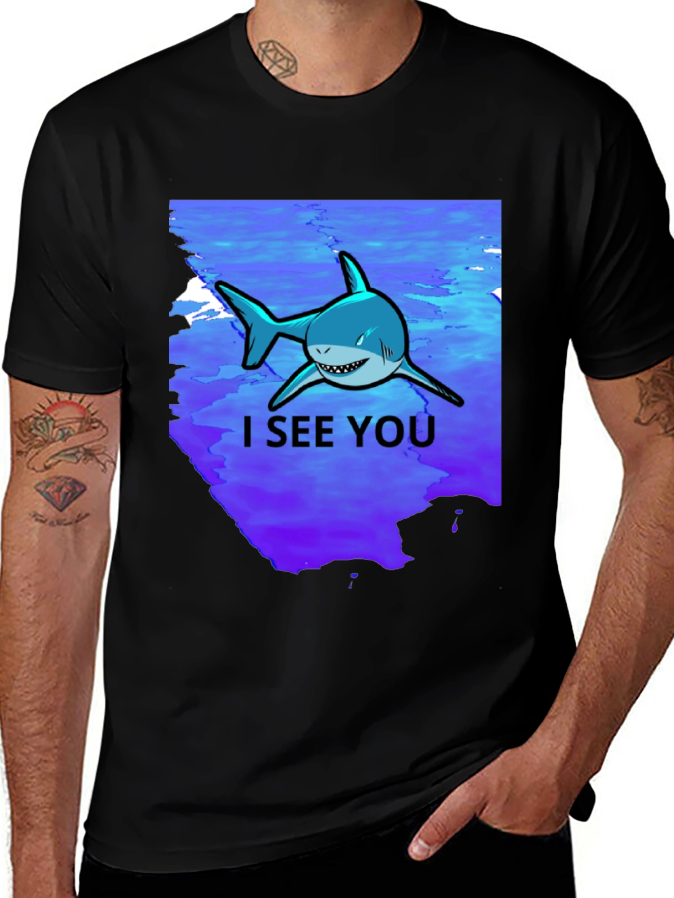 Shark Graphic T-Shirt - I See You Design