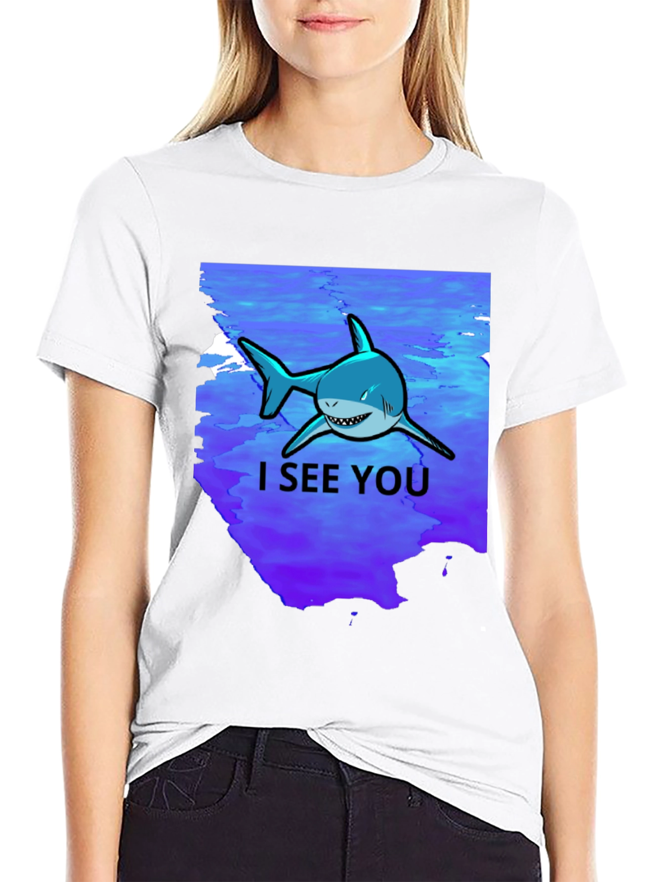 Shark Graphic T-Shirt - I See You Design