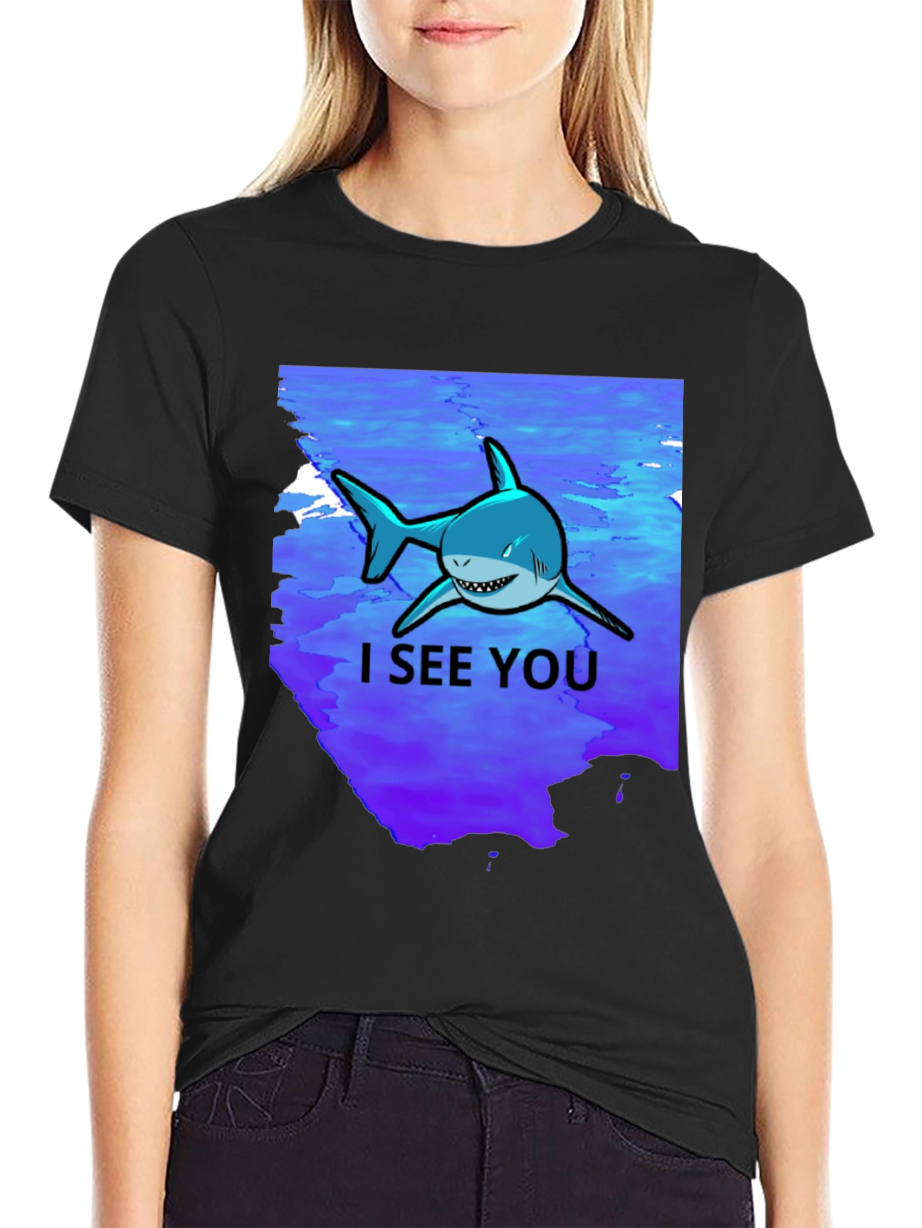 Shark Graphic T-Shirt - I See You Design