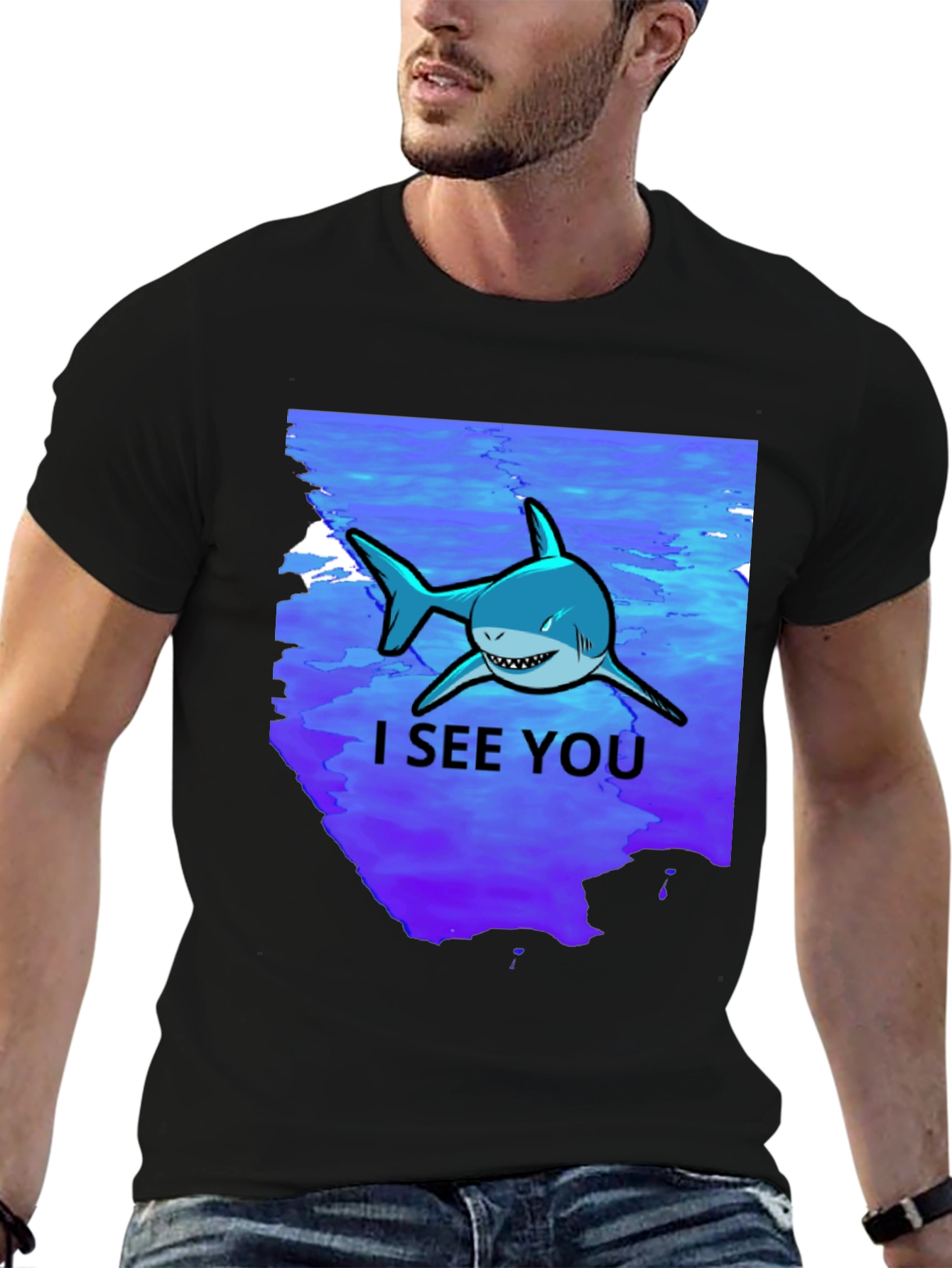 Shark Graphic T-Shirt - I See You Design