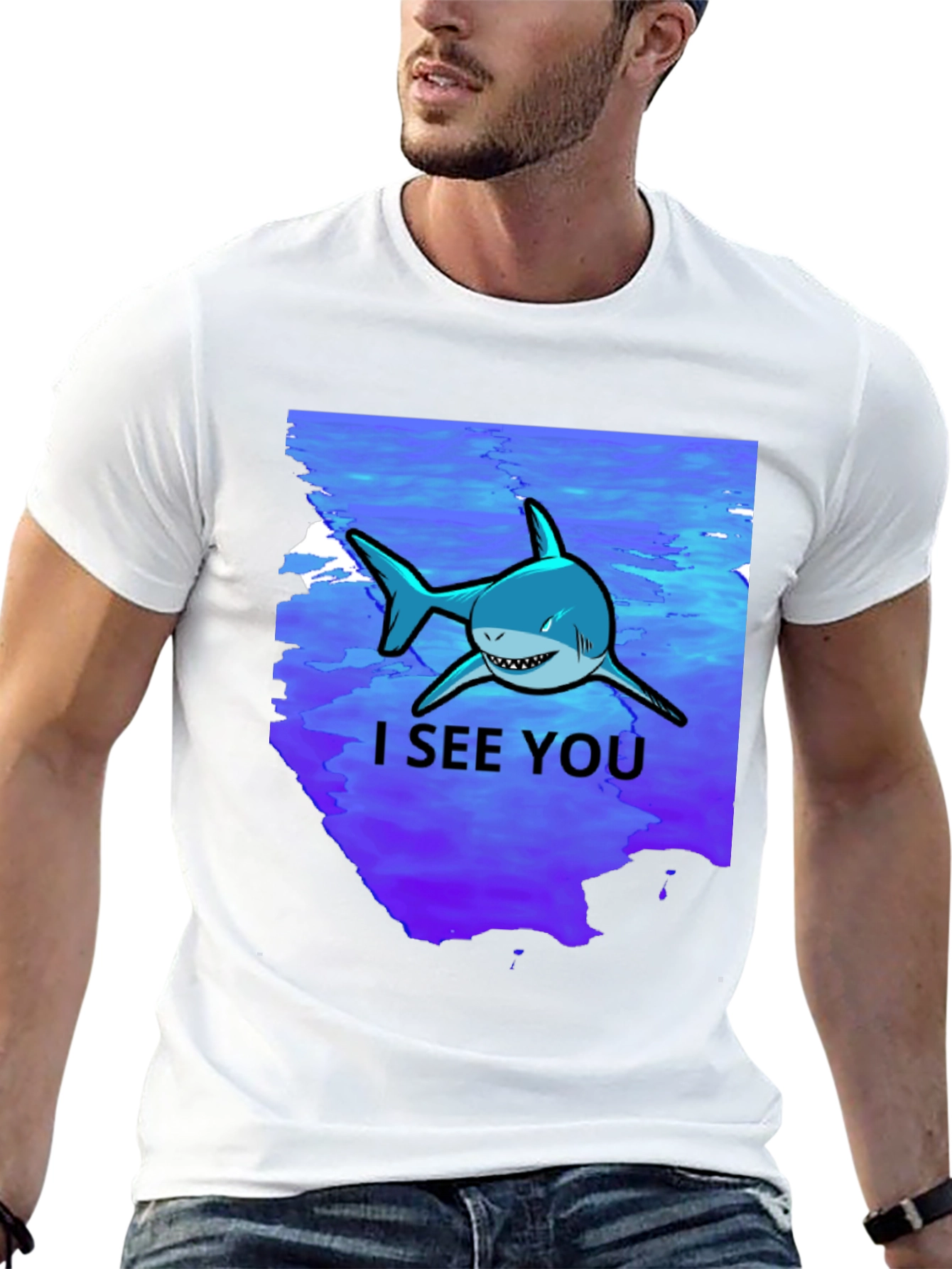 Shark Graphic T-Shirt - I See You Design
