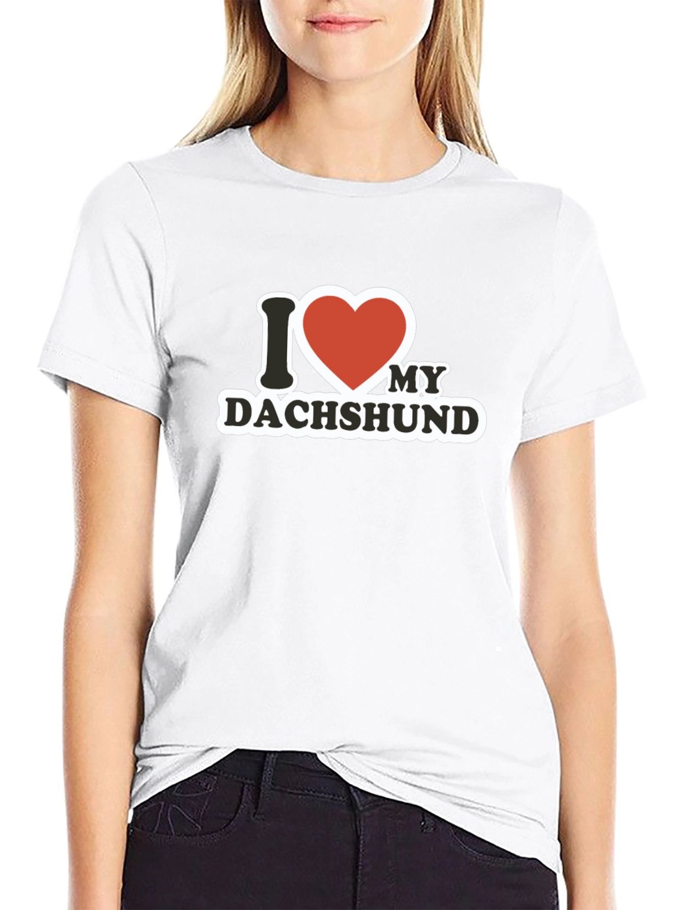 I Love My Dachshund Graphic Tee