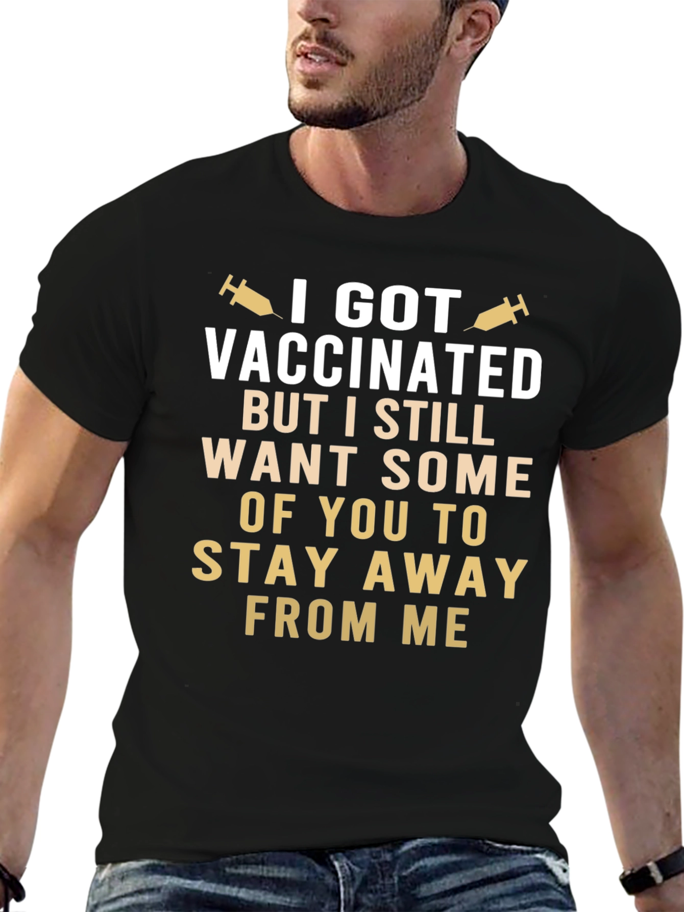 Vaccinated Stay Away Funny T-Shirt