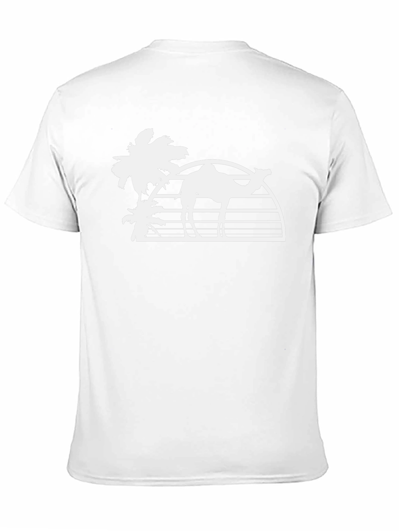 Desert Camel Silhouette Graphic Tee - Black