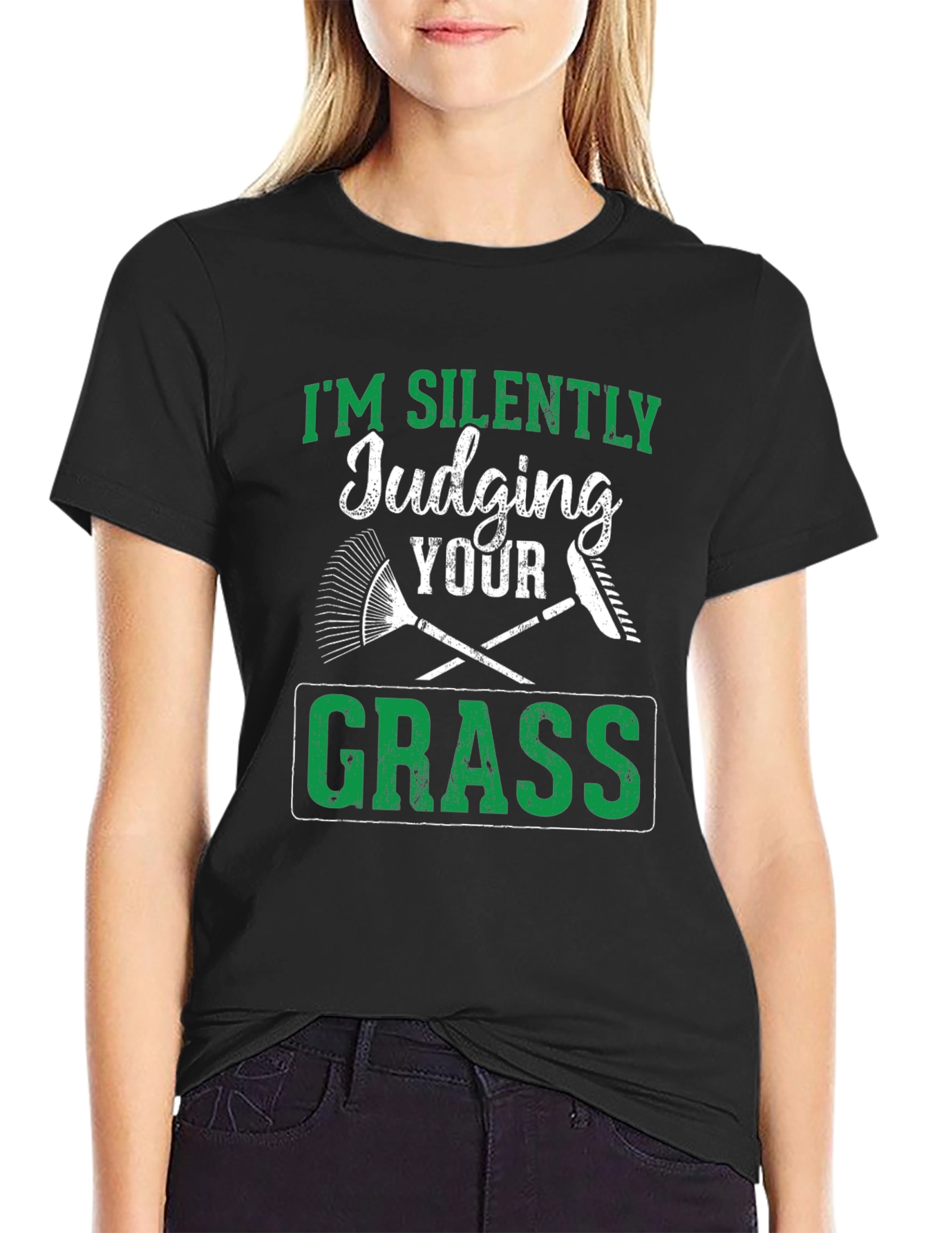 Silently Judging Your Grass Funny T-Shirt