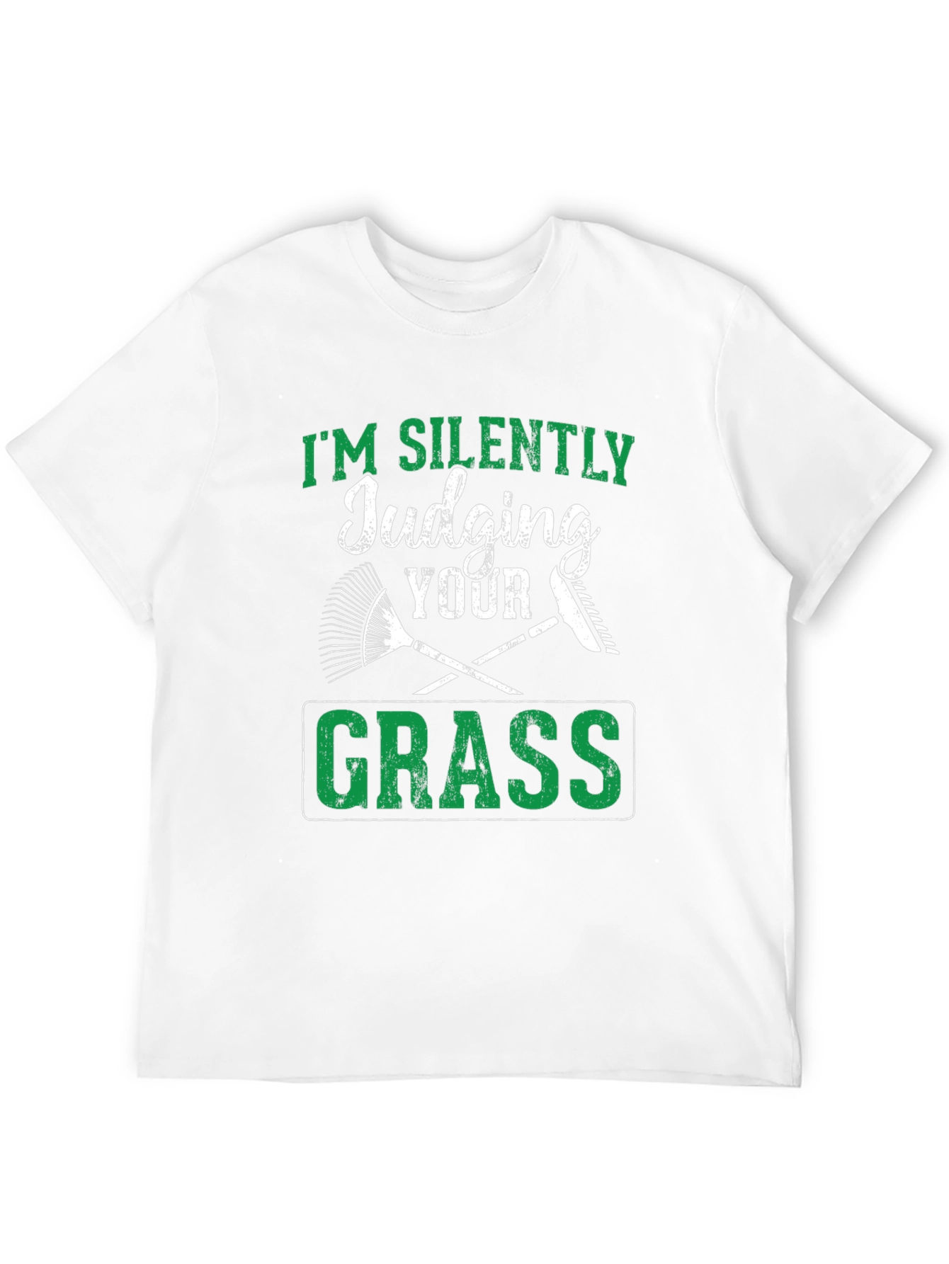 Silently Judging Your Grass Funny T-Shirt