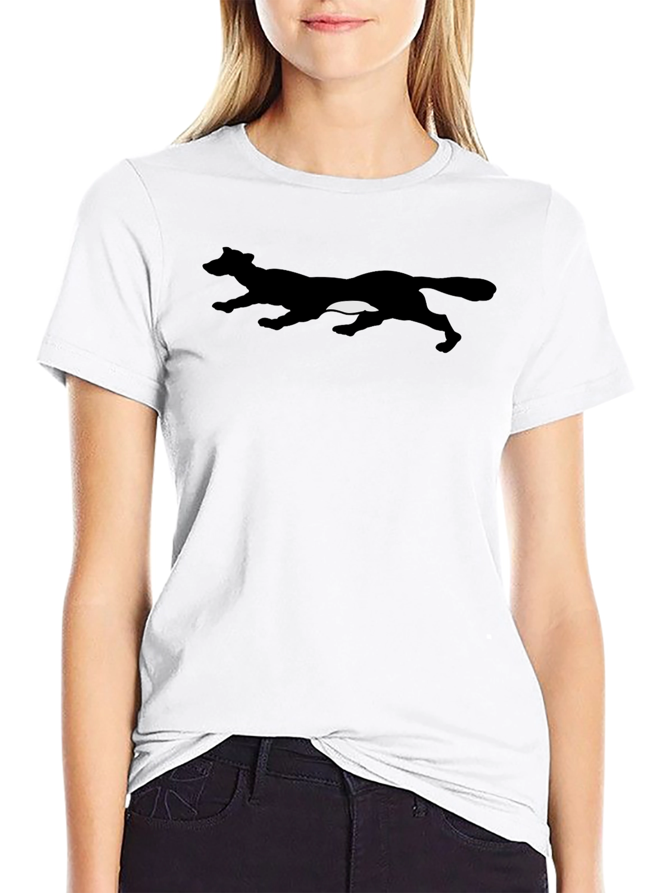 Running Fox Silhouette Black T-Shirt