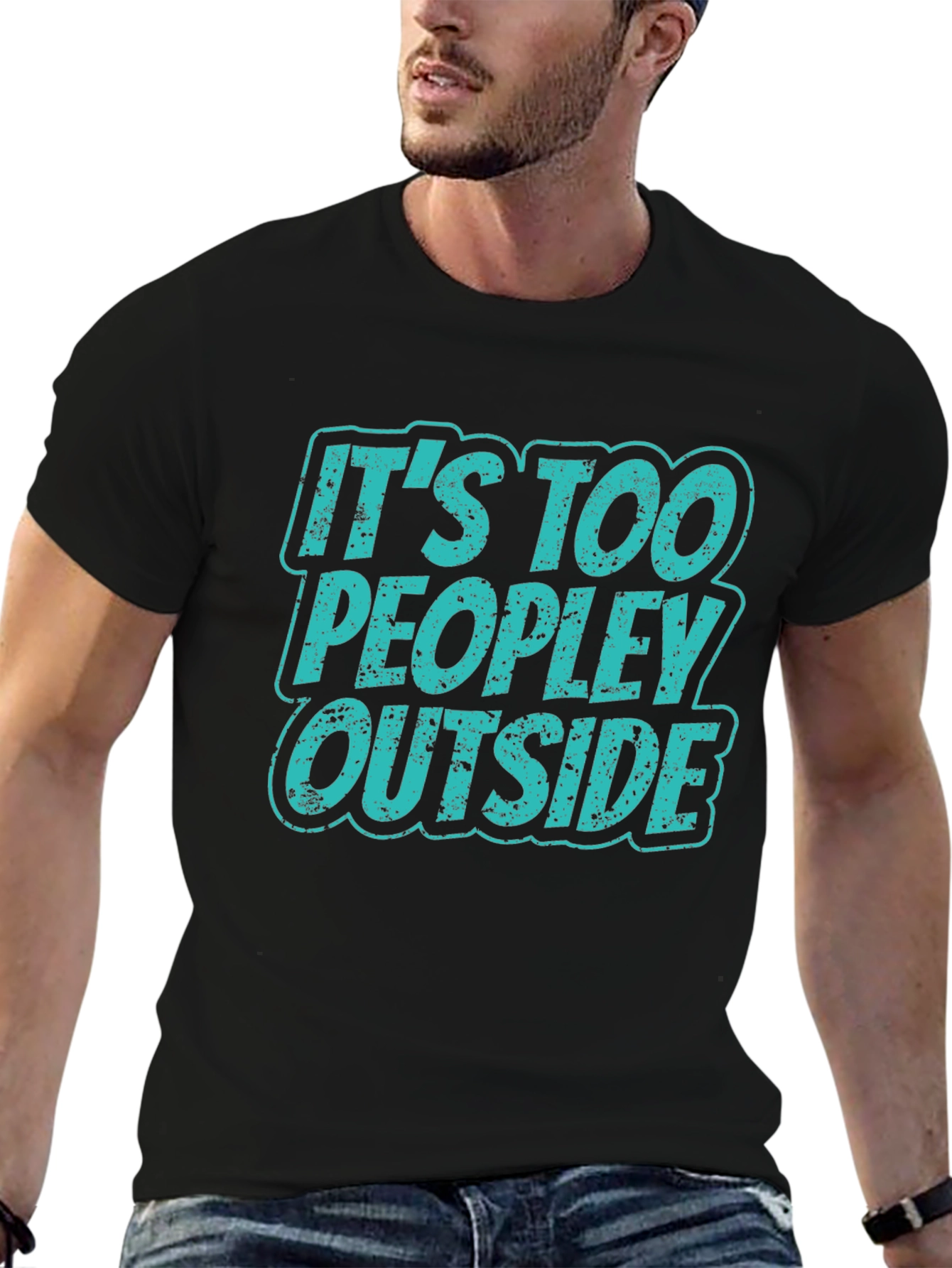 Too Peopley Outside Graphic T-Shirt
