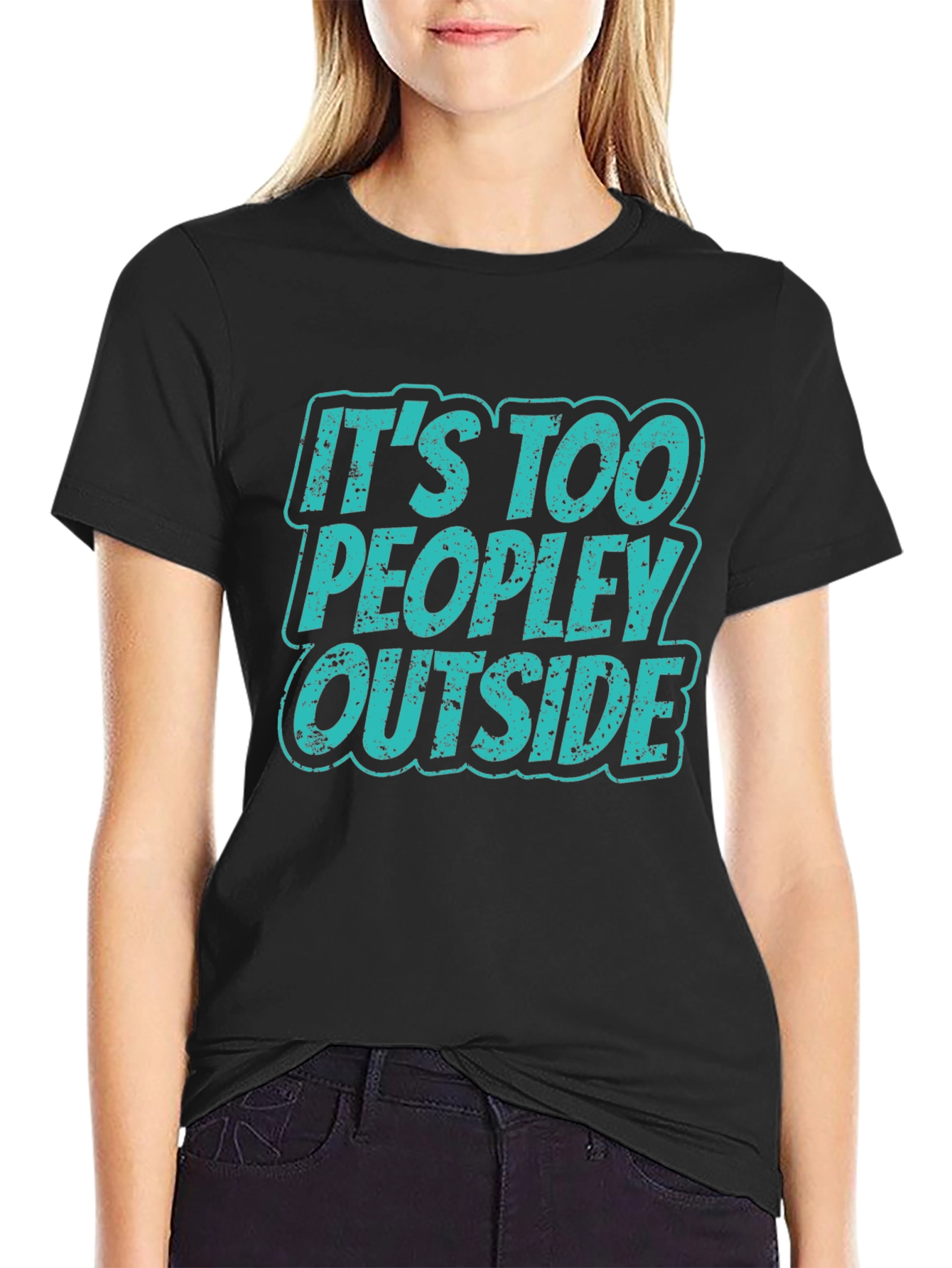 Too Peopley Outside Graphic T-Shirt