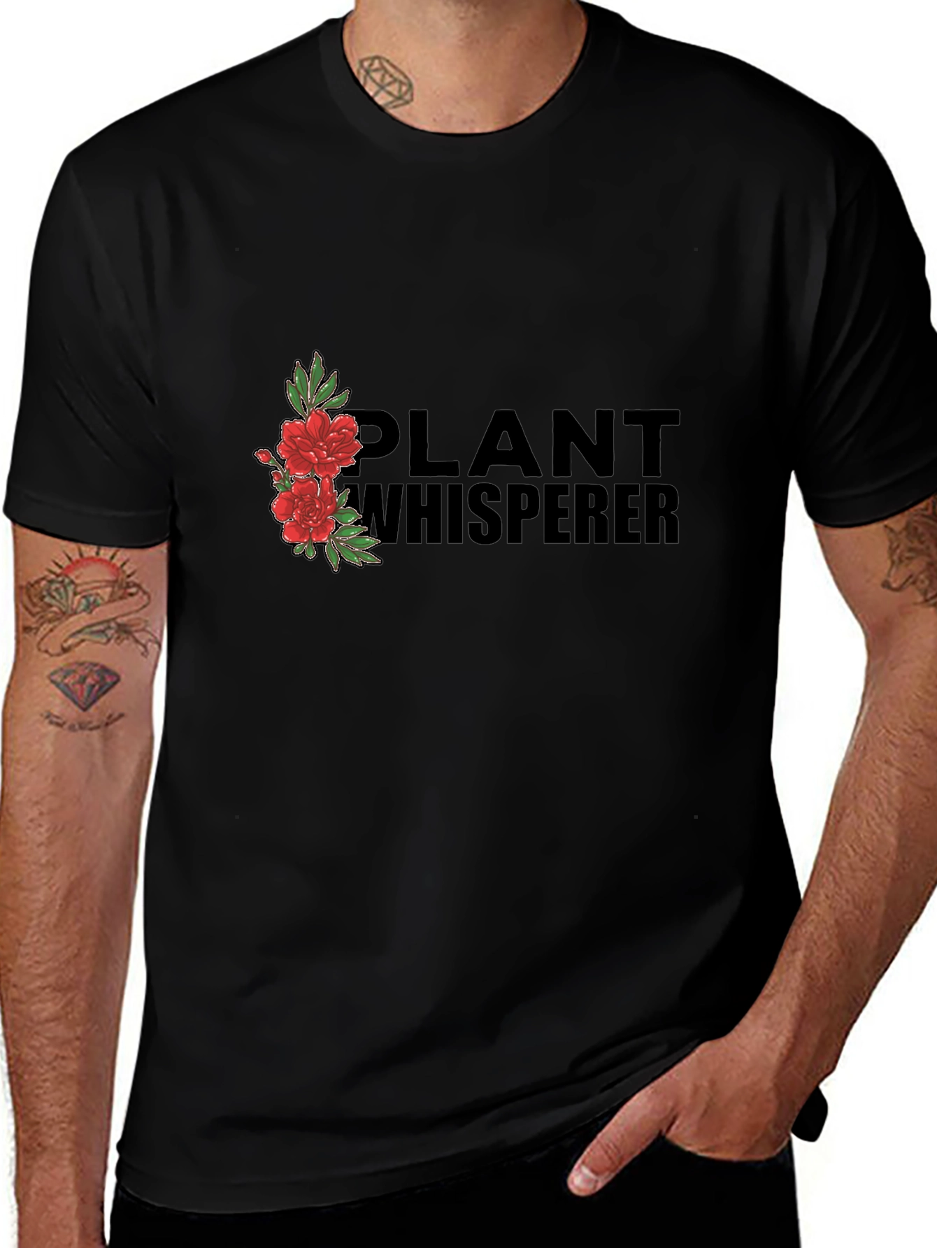 Plant Whisperer Graphic Tee - Black