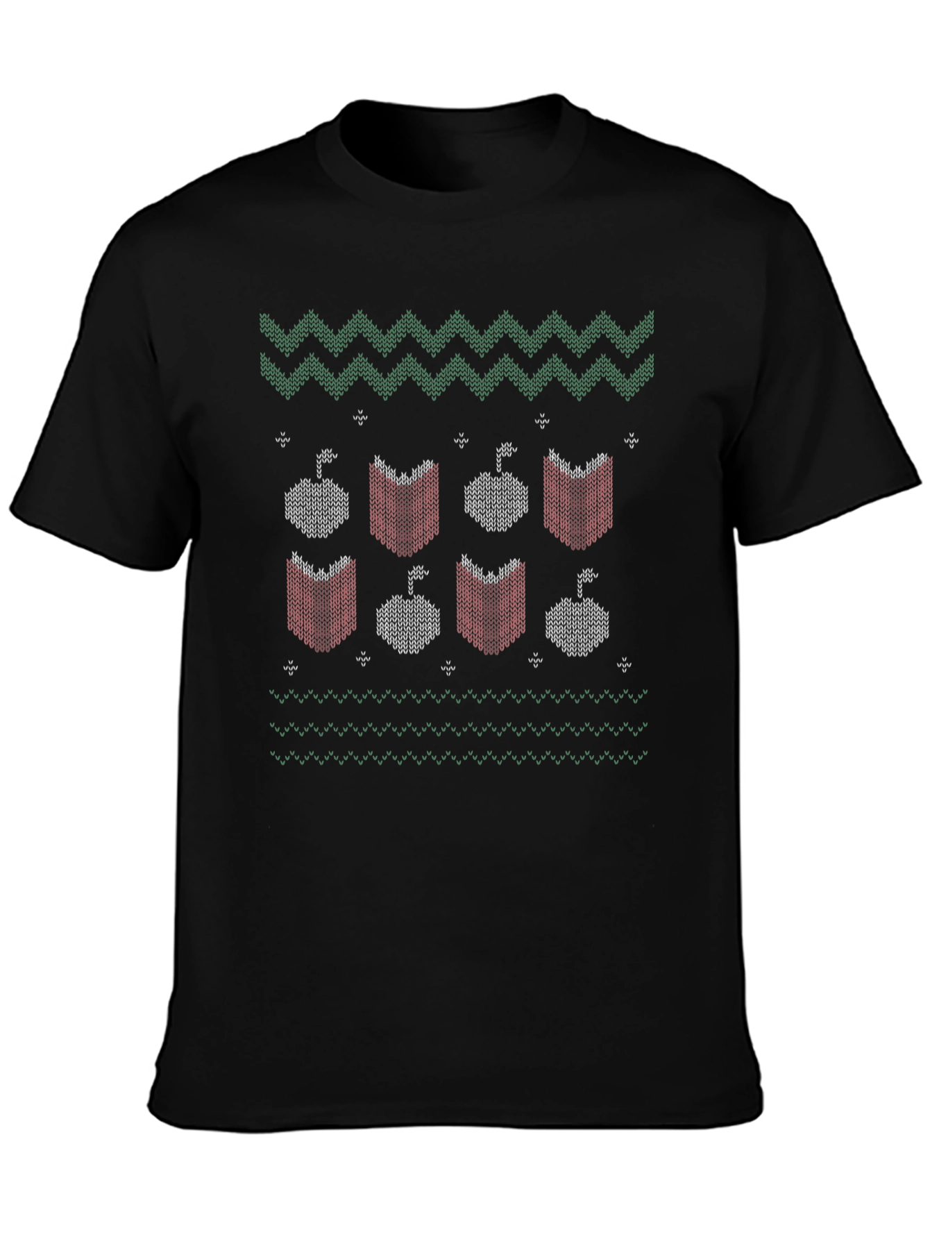 Book & Apple Holiday Knit T-Shirt