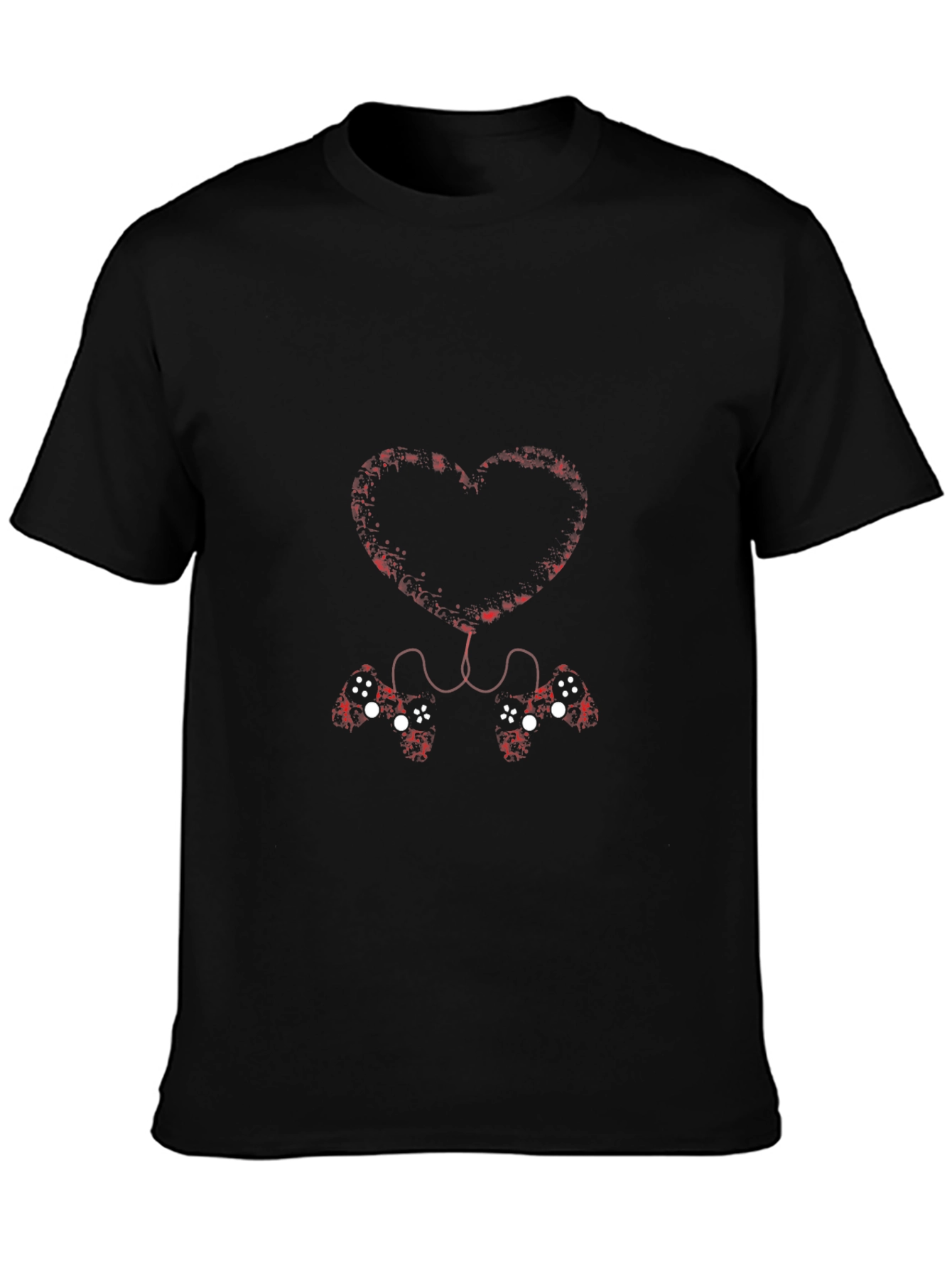 Gamer Love T-Shirt - Connected Heart Controllers