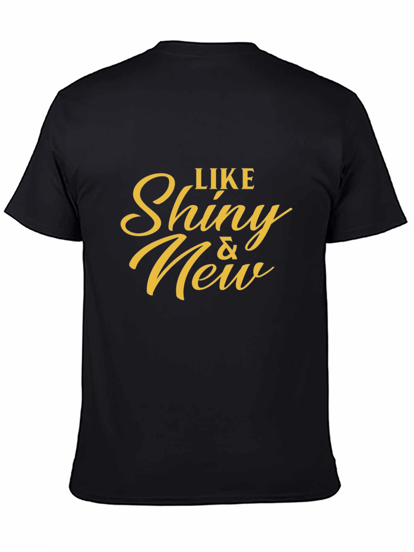 Shiny & New Graphic Tee - Soft Black Cotton