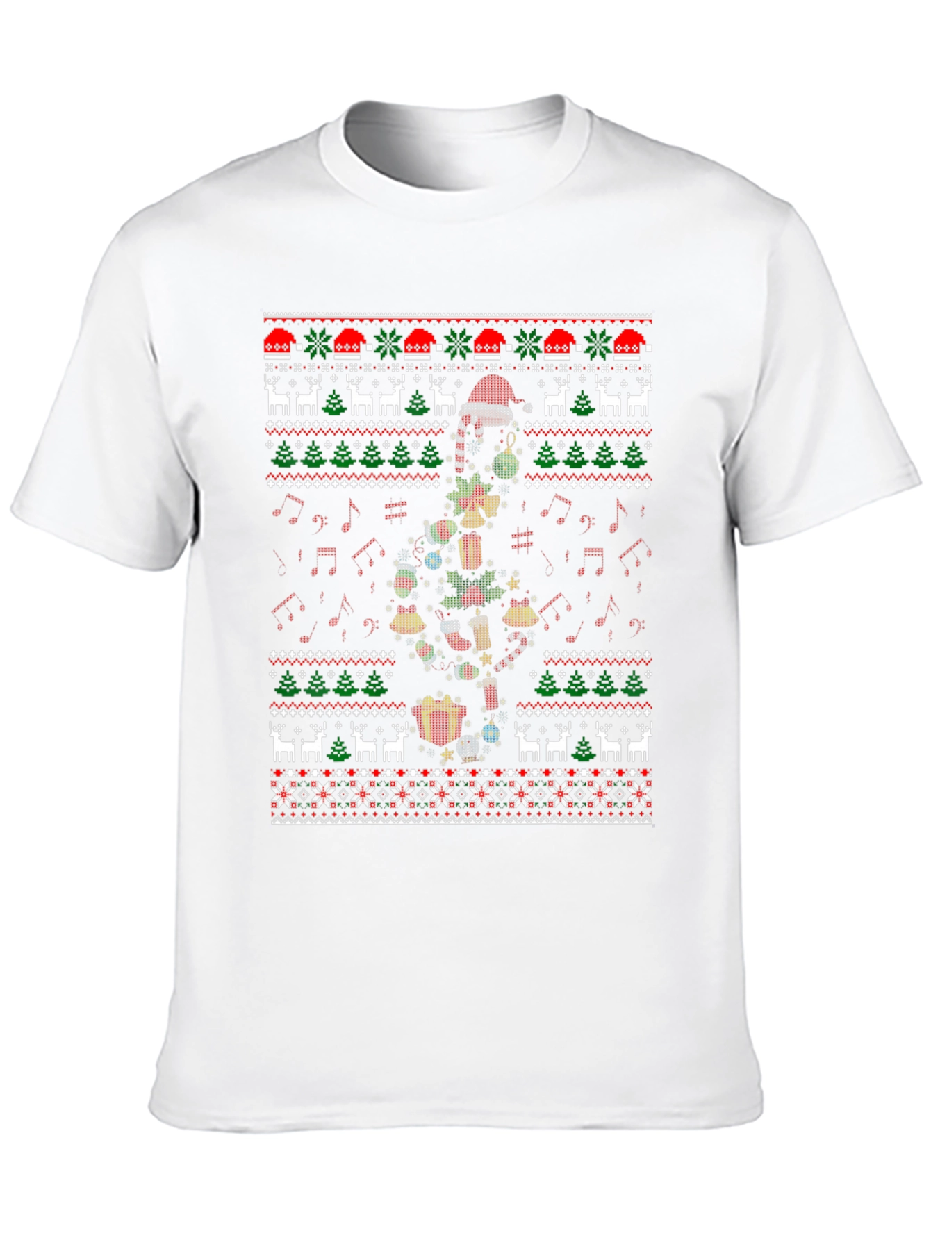 Ugly Christmas Sweater Style Tee Shirt