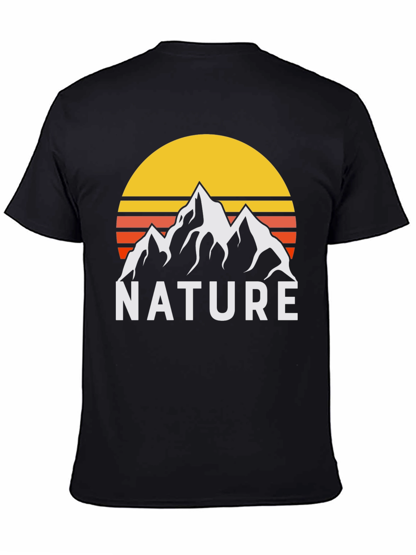 Nature Graphic T-Shirt - Mountain Sunset Design