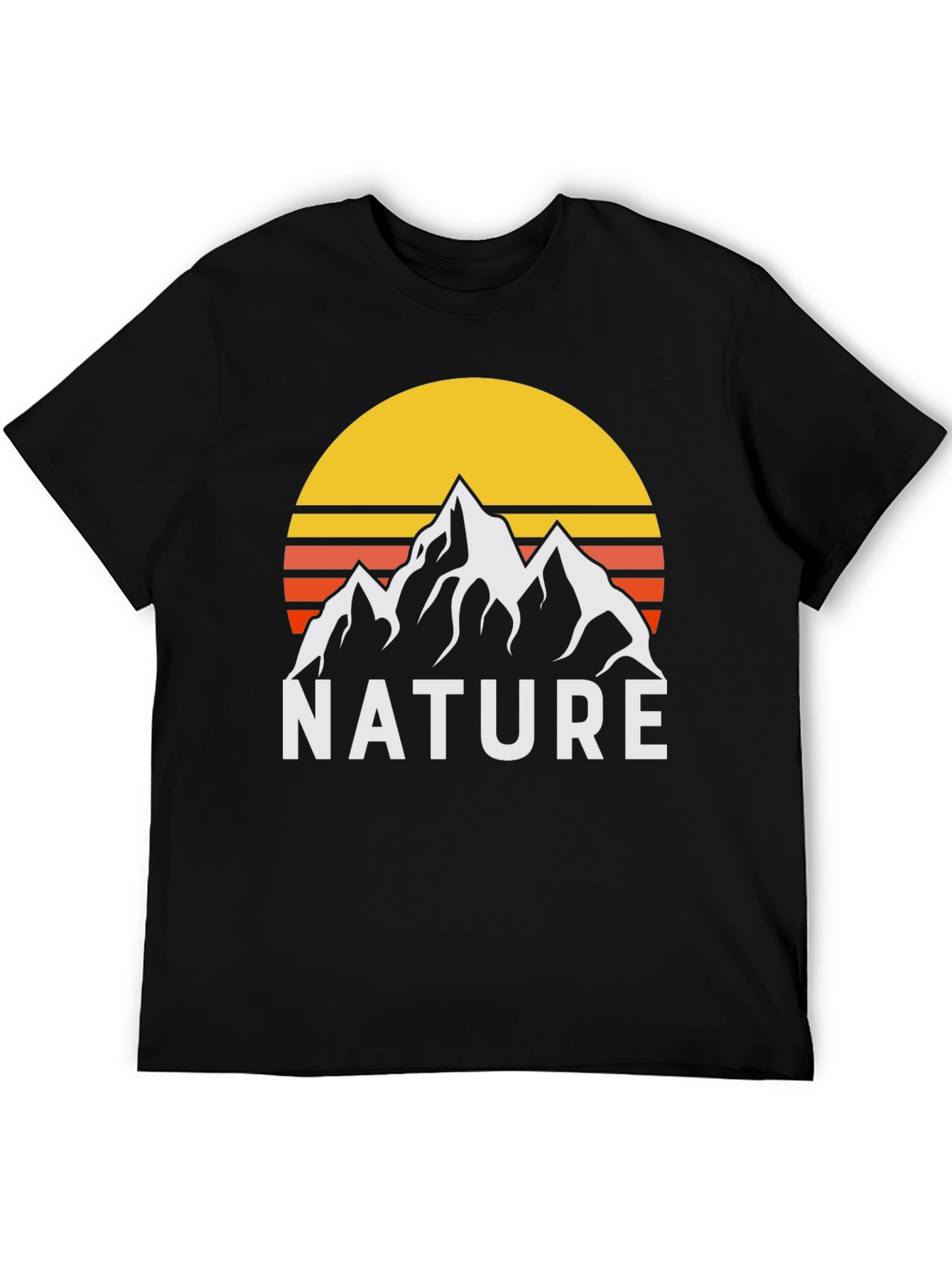 Nature Graphic T-Shirt - Mountain Sunset Design