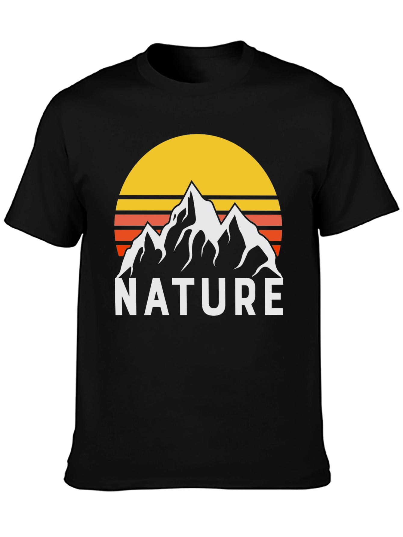 Nature Graphic T-Shirt - Mountain Sunset Design