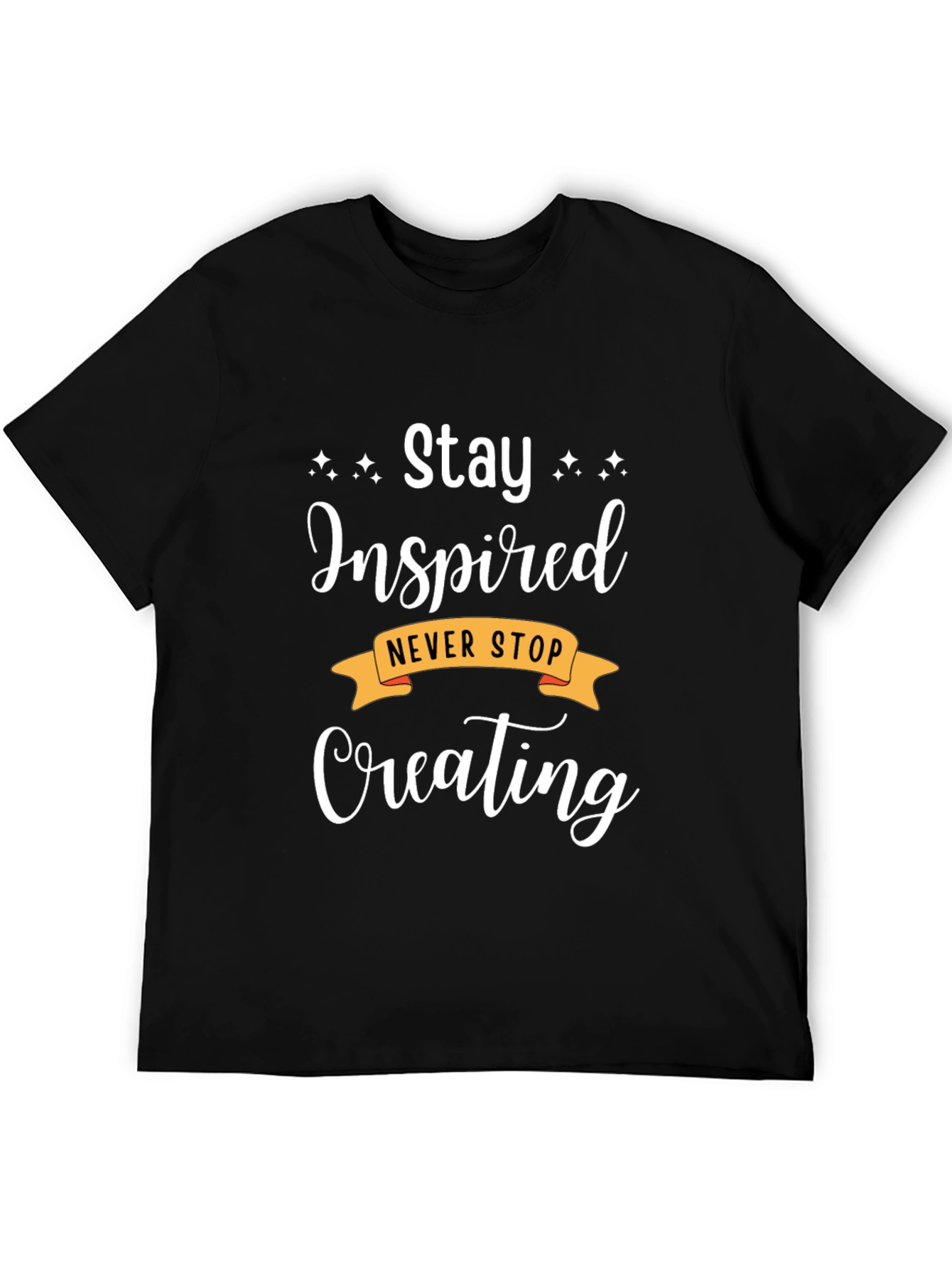 Stay Inspired Black Graphic Tee