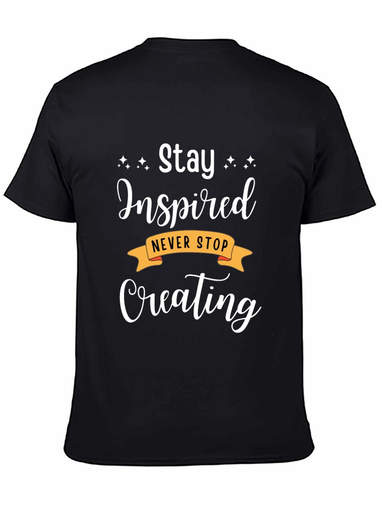 Stay Inspired Black Graphic Tee
