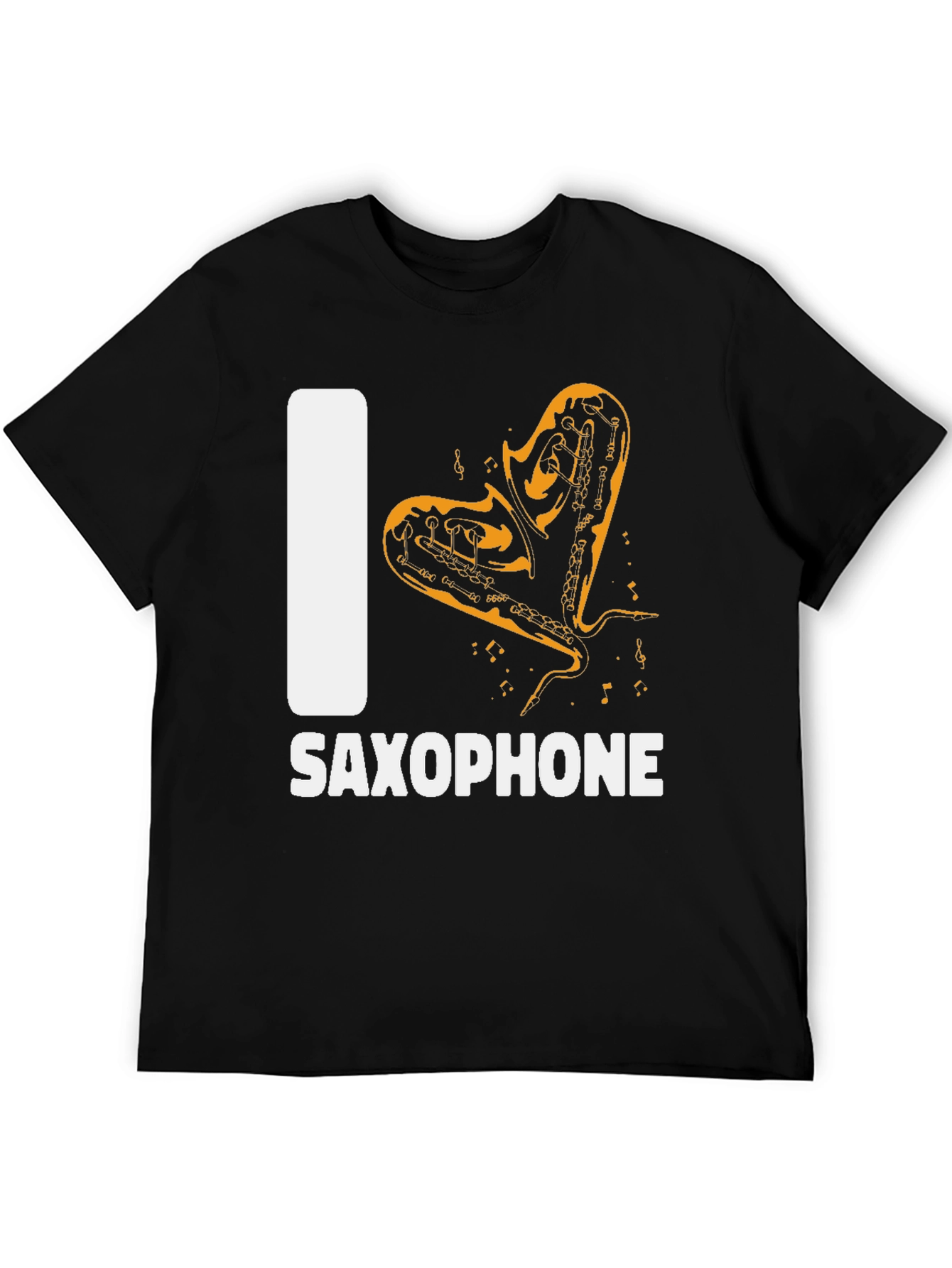 I Love Saxophone Graphic T-Shirt - Music Lover Tee