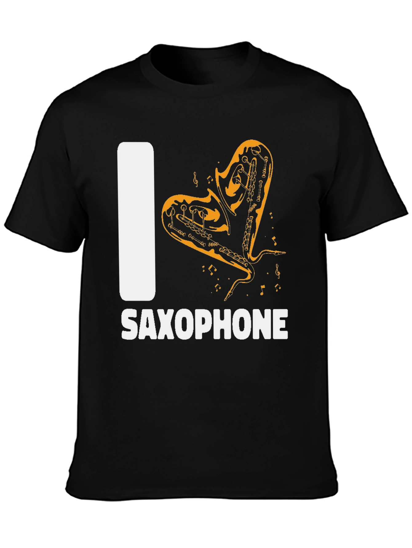 I Love Saxophone Graphic T-Shirt - Music Lover Tee