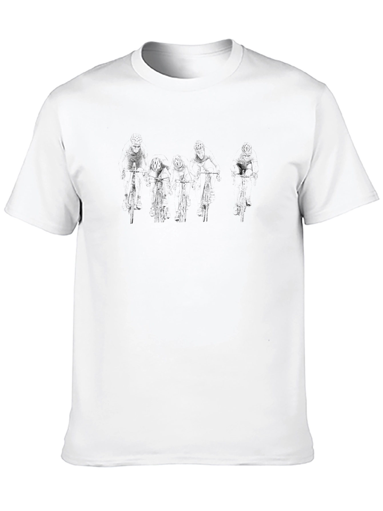 Cyclist Sketch Black T-Shirt