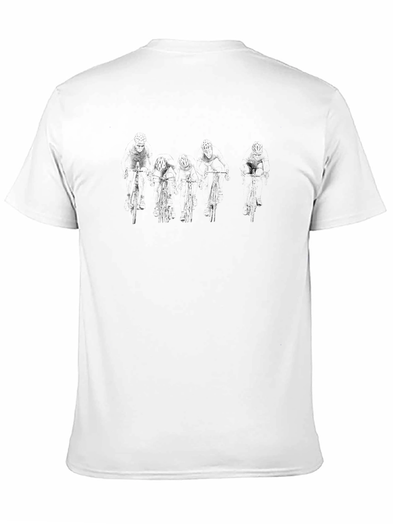 Cyclist Sketch Black T-Shirt