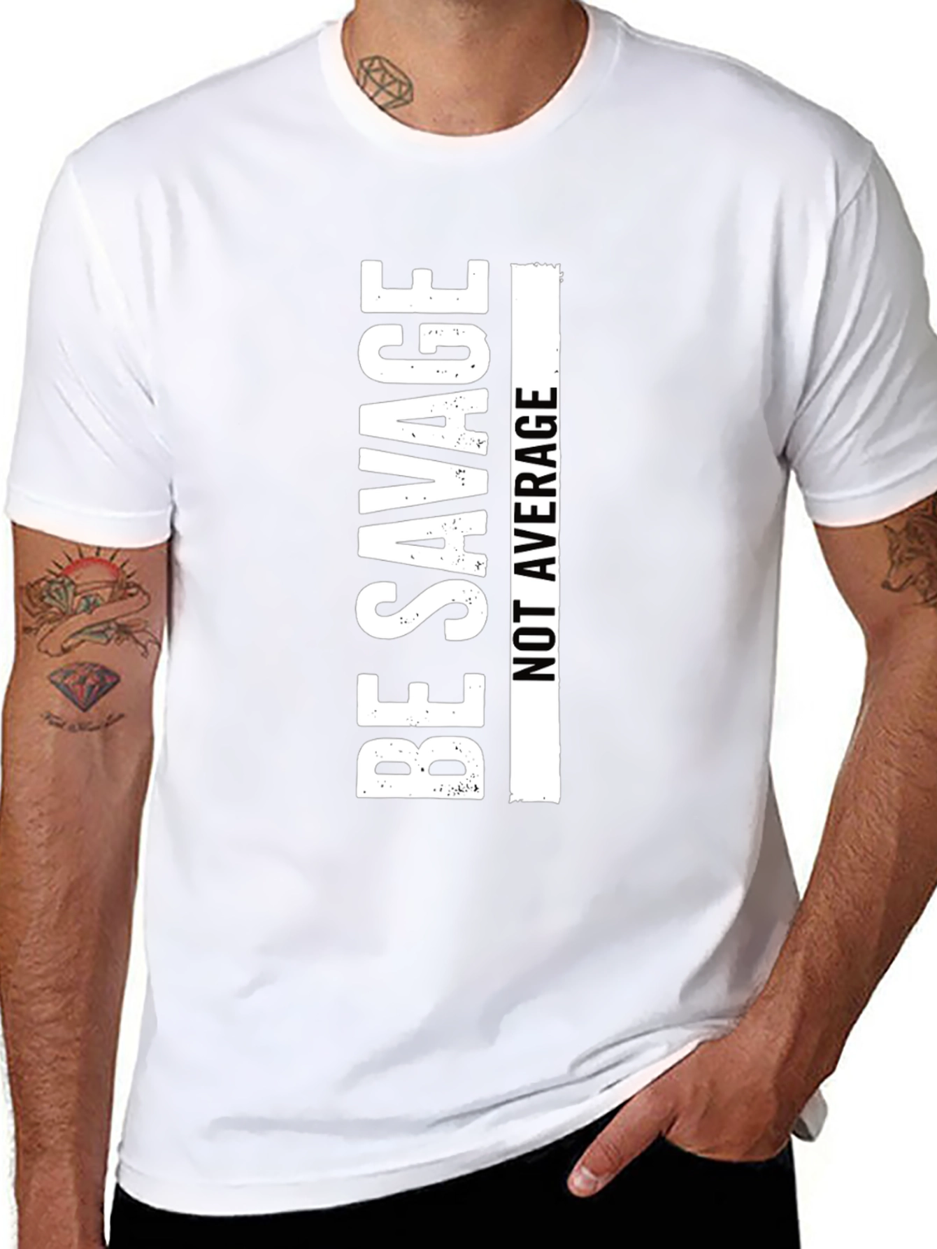 Be Savage T-Shirt - Crew Neck Short Sleeve
