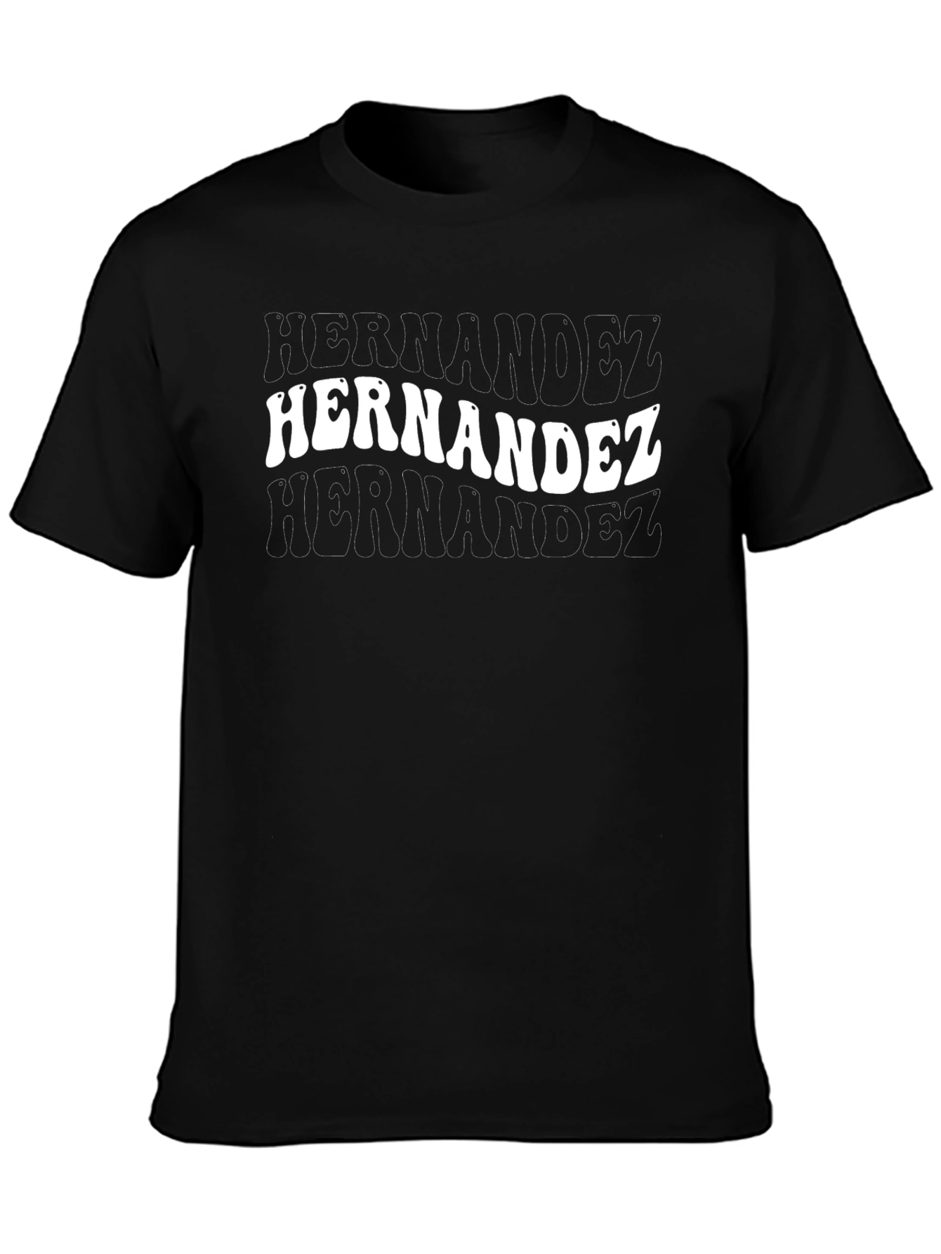 Hernandez Retro Style Black T-Shirt