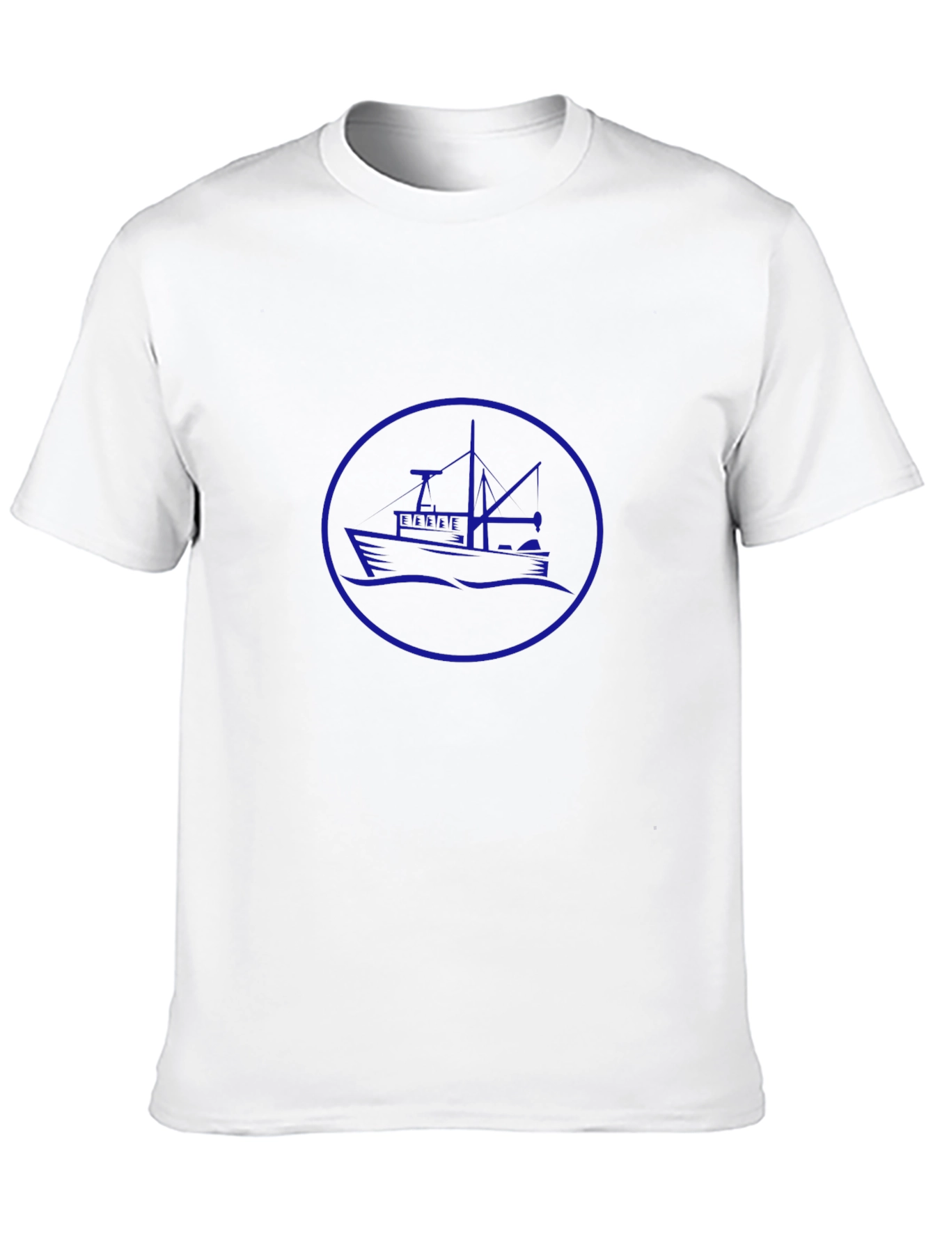 Nautical T-Shirt - Blue Boat Graphic Tee