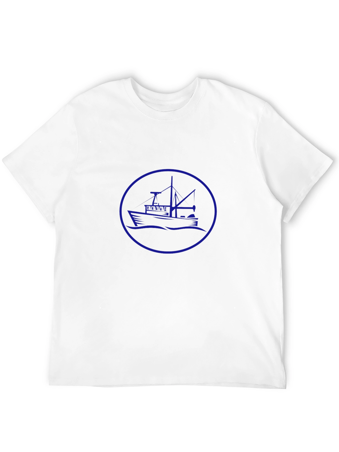 Nautical T-Shirt - Blue Boat Graphic Tee