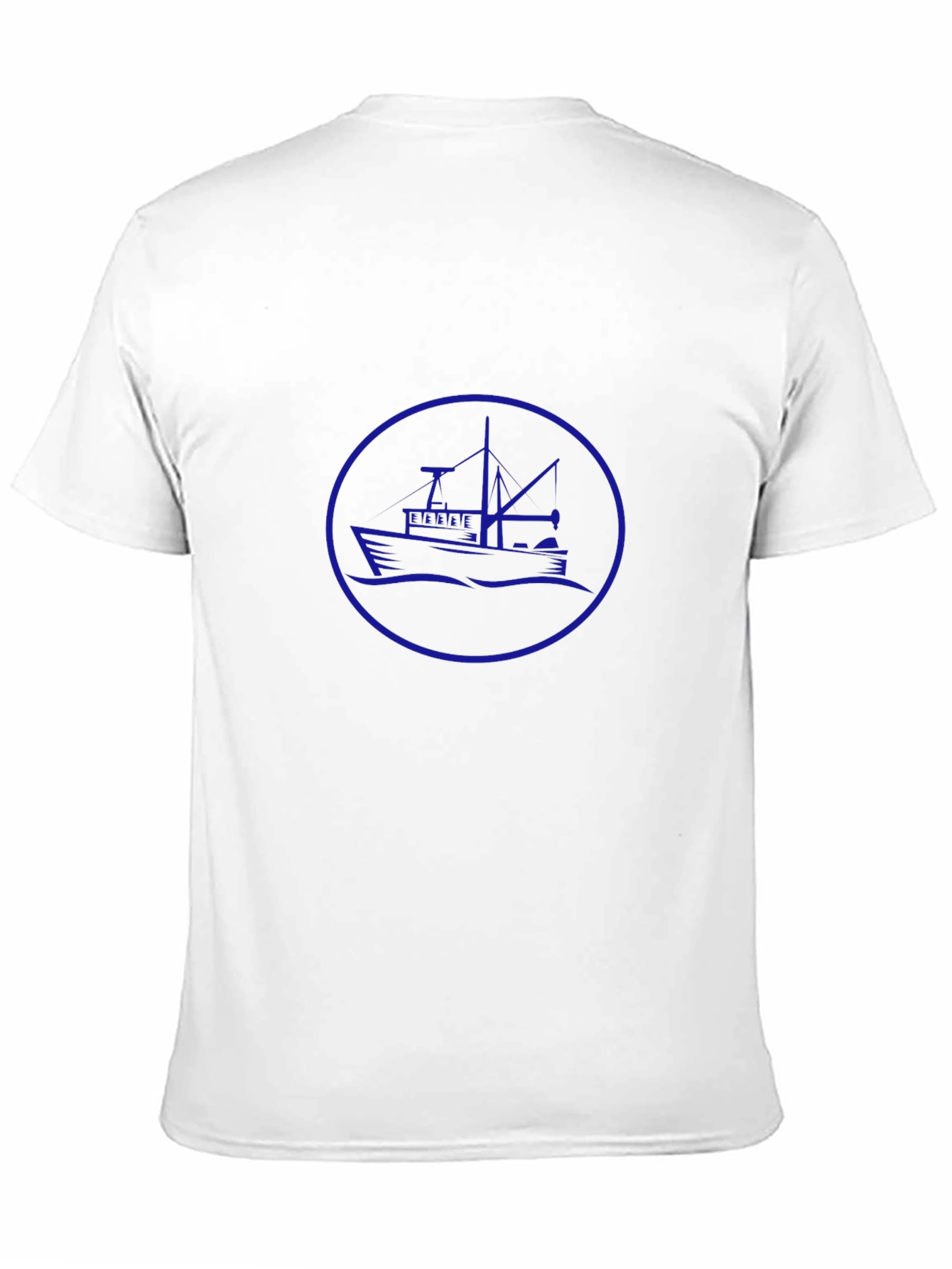 Nautical T-Shirt - Blue Boat Graphic Tee
