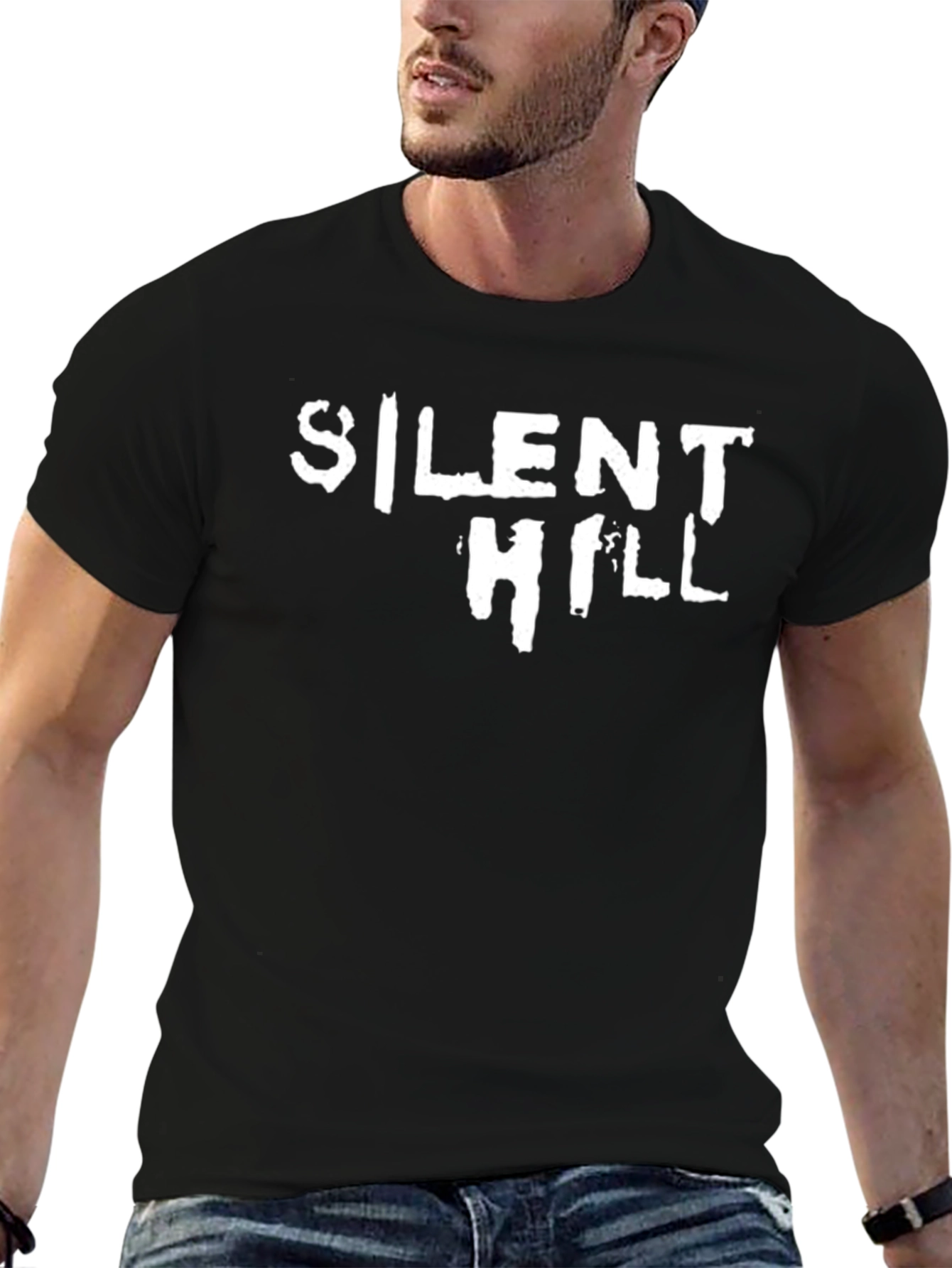 Silent Hill Graphic Tee - Black Cotton Blend