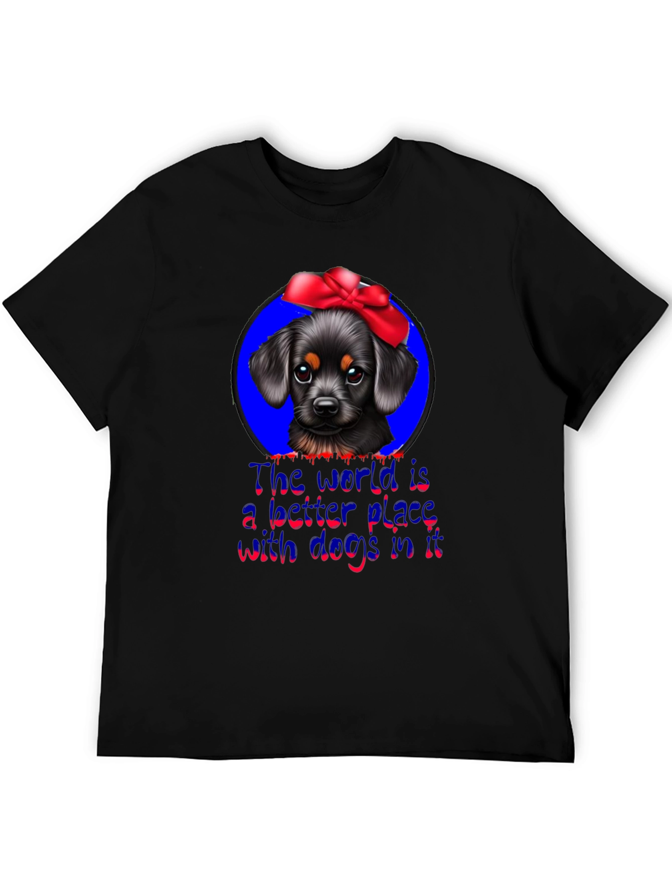 Dog Lover T-Shirt: Cute Pup With Bow