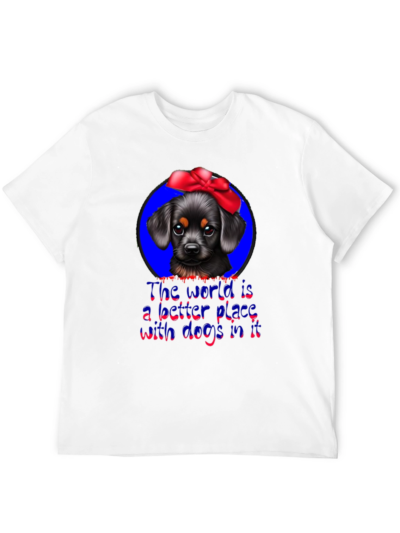 Dog Lover T-Shirt: Cute Pup With Bow