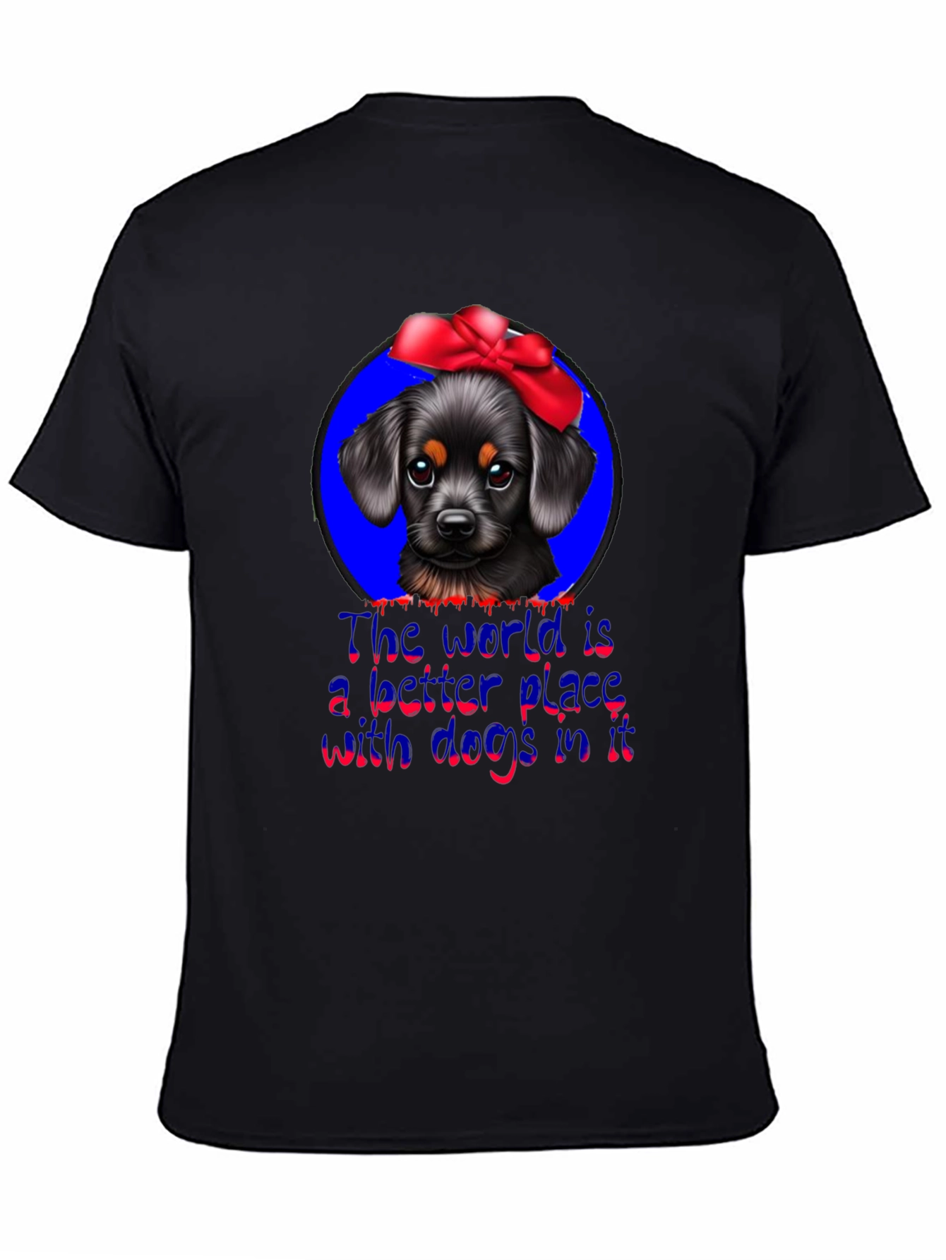 Dog Lover T-Shirt: Cute Pup With Bow