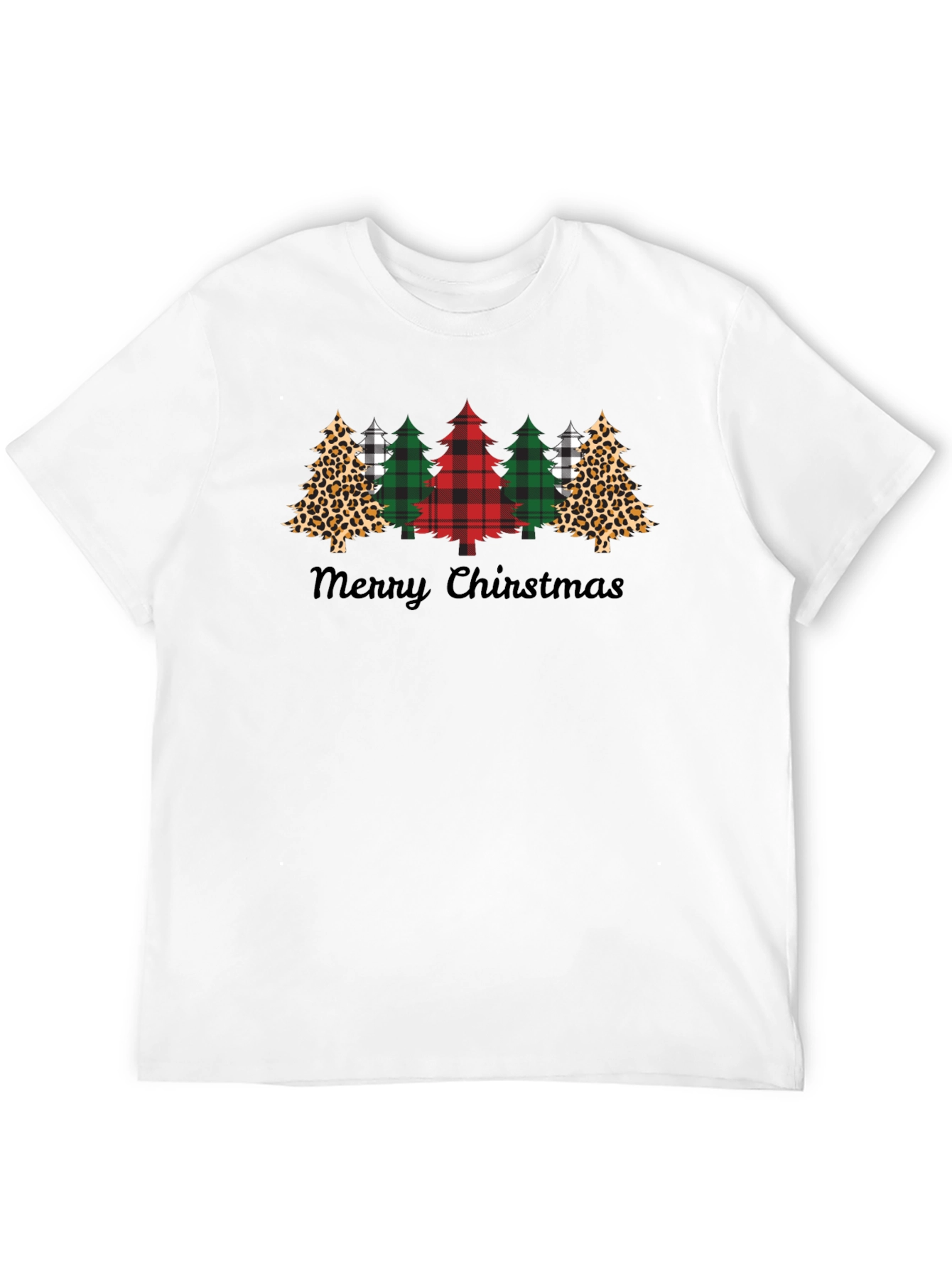Festive Christmas Tree Graphic Tee - Holiday Cheer