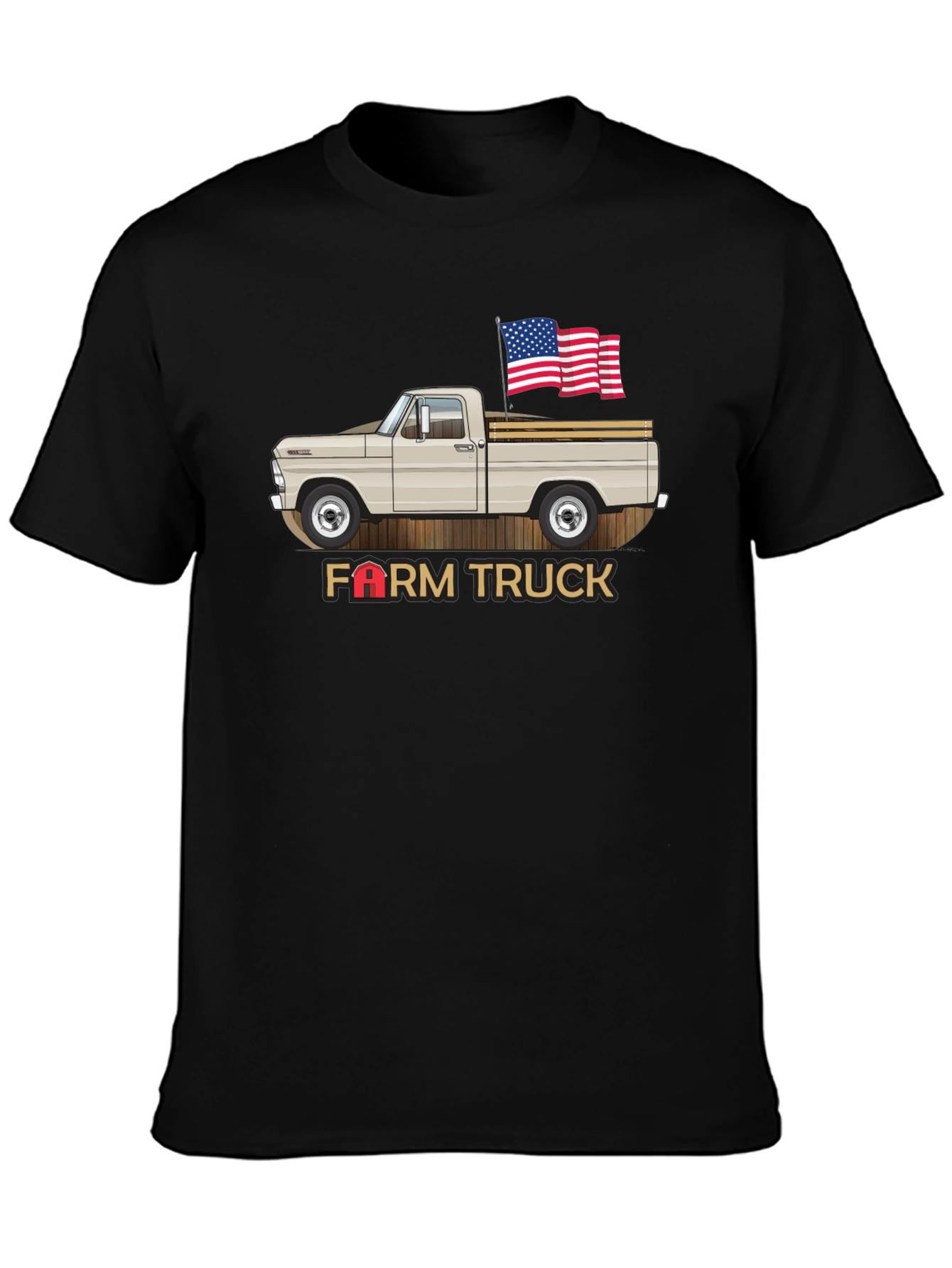 Farm Truck T-Shirt - American Flag