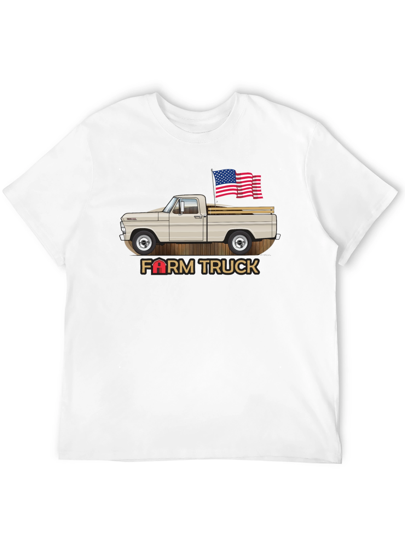 Farm Truck T-Shirt - American Flag
