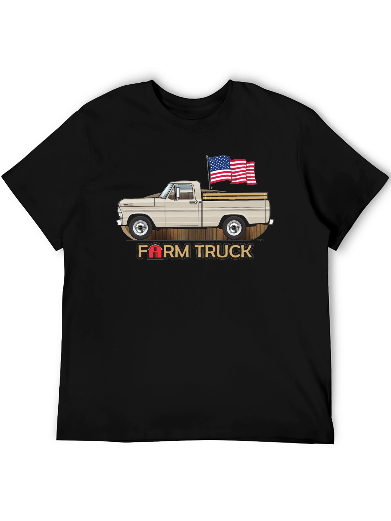 Farm Truck T-Shirt - American Flag