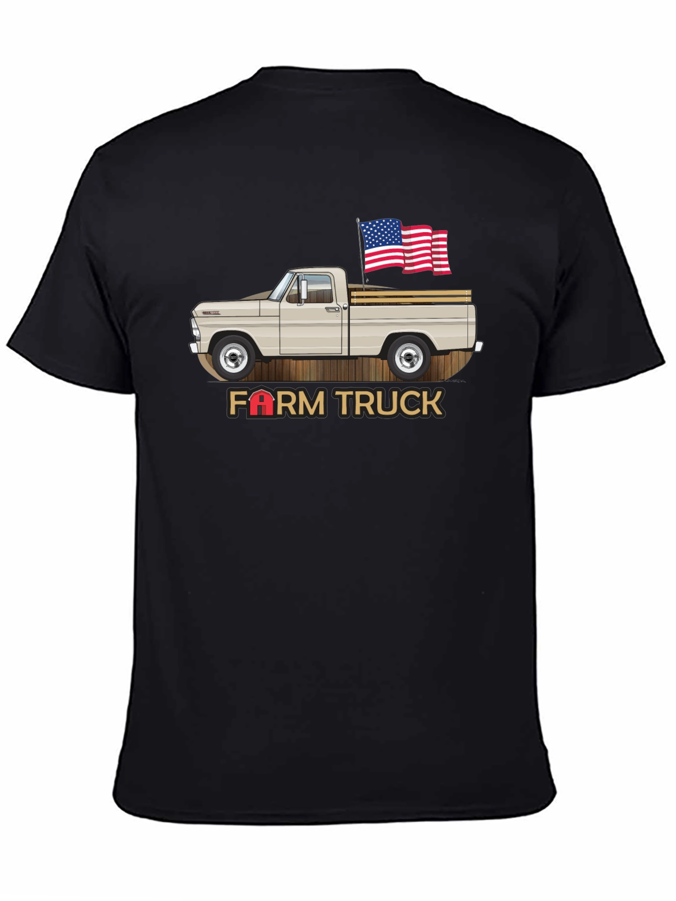 Farm Truck T-Shirt - American Flag