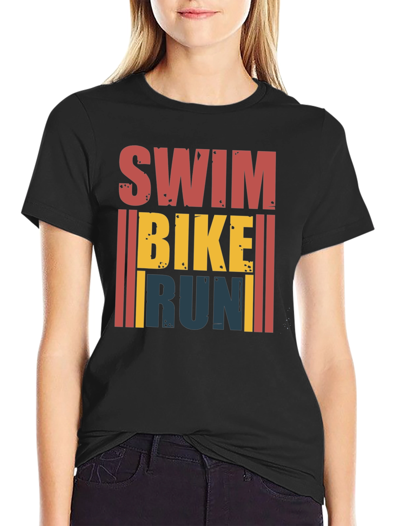 Swim Bike Run Triathlon T-Shirt